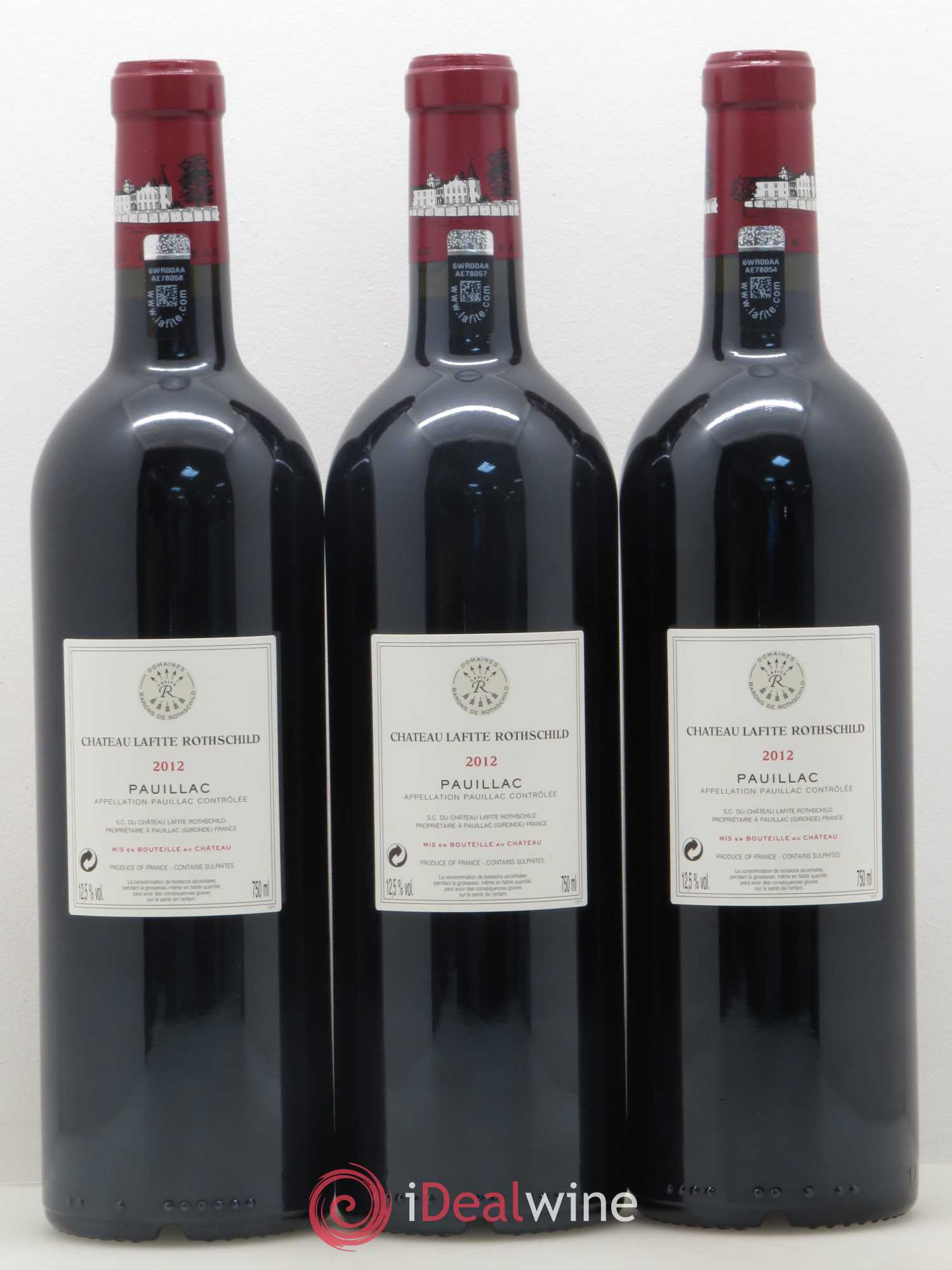Château Lafite Rothschild 1er Grand Cru Classé 2012 - Lot de 3 bouteilles - 1