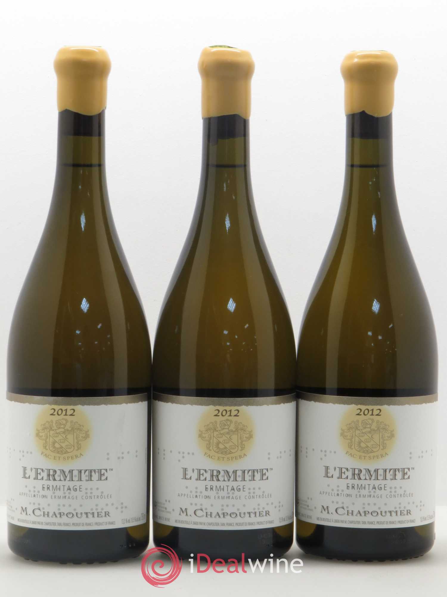 Hermitage Ermitage l'Ermite Chapoutier 2012 - Lot de 3 bouteilles - 0