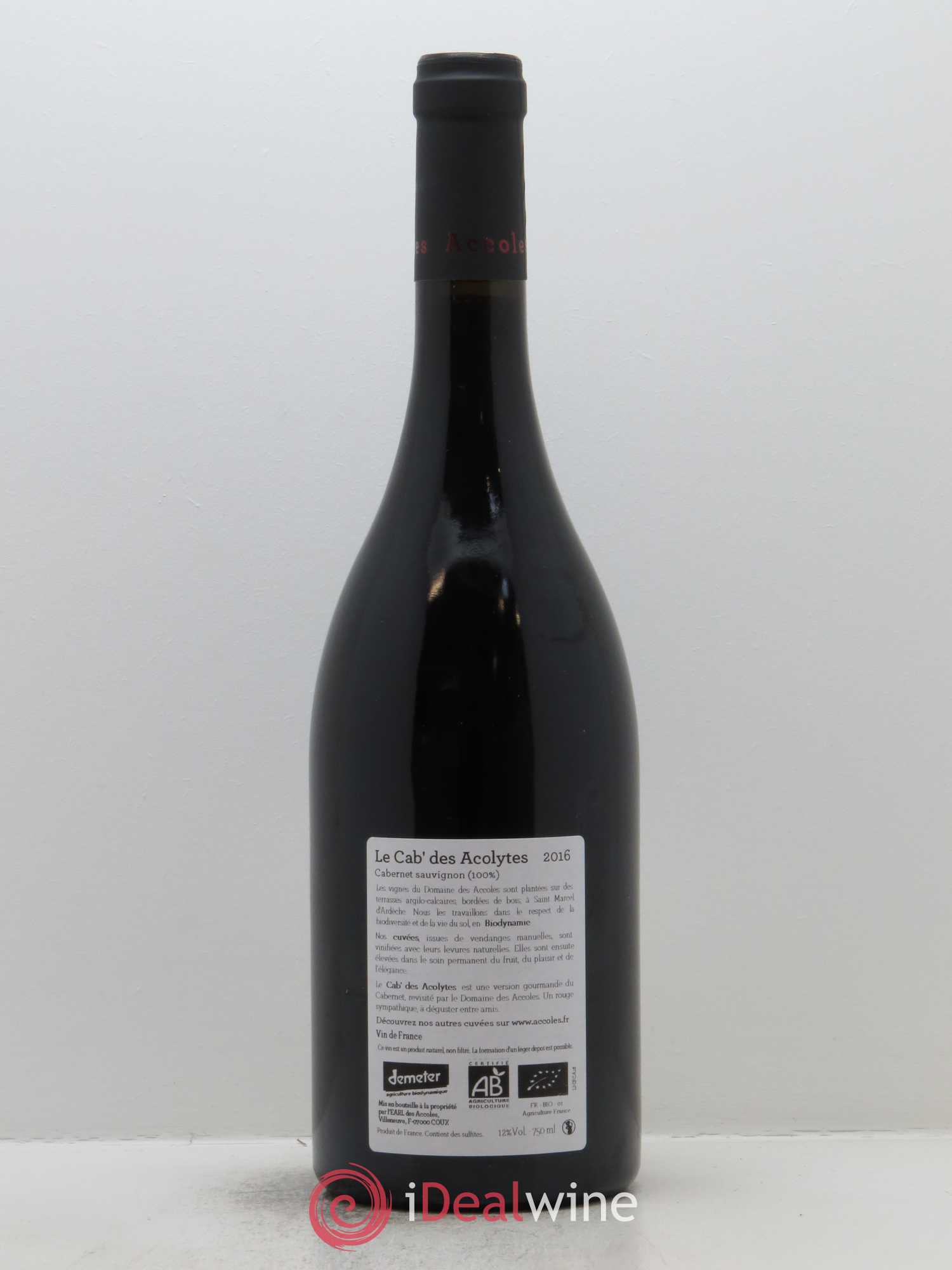 IGP Ardèche Le Cab' des Acolytes Domaine des Accoles 2016 - Posten von 1 Flasche - 1