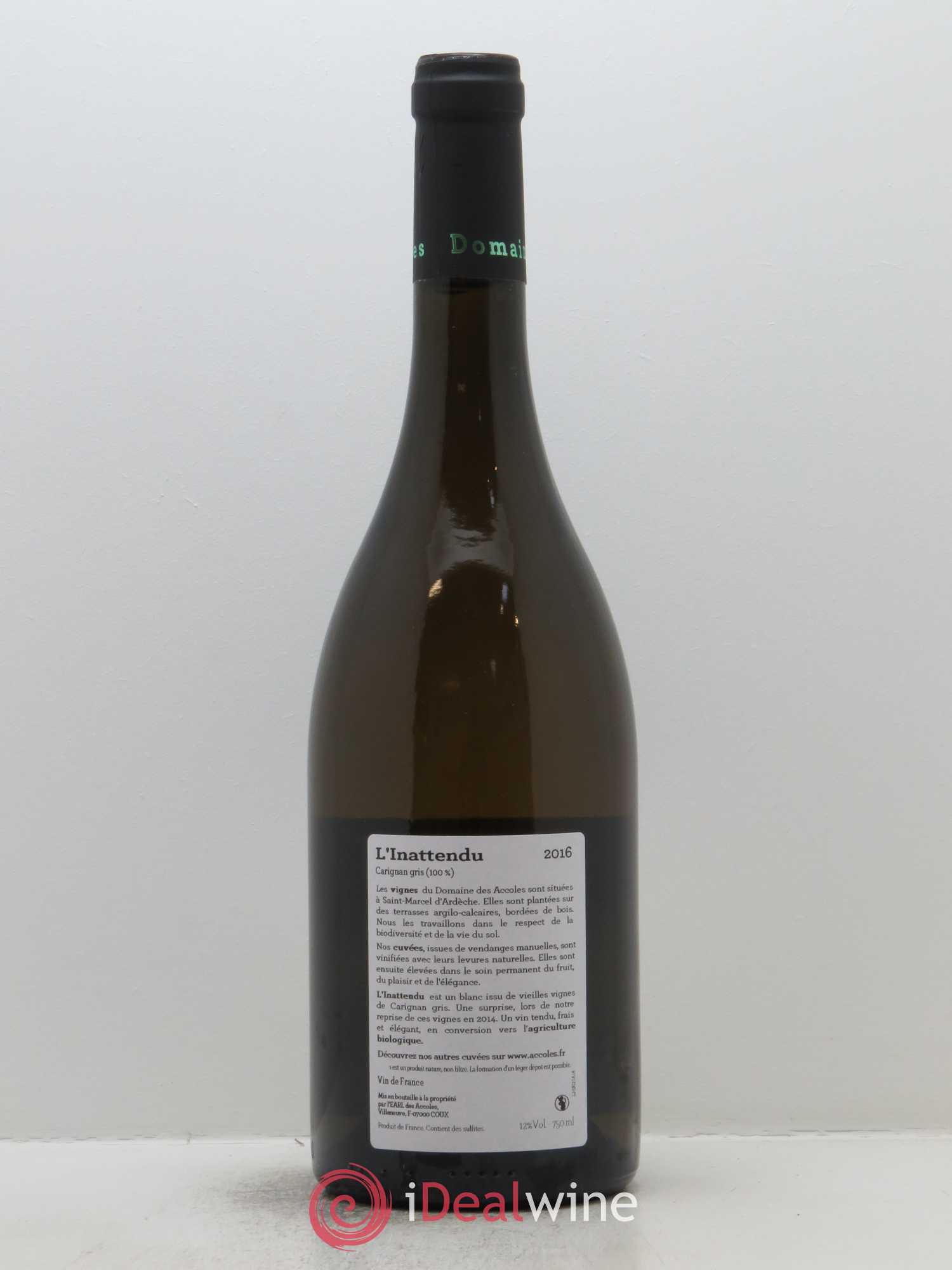Ardèche L'Inattendu Domaine des Accoles 2016 - Lot de 1 bouteille - 1