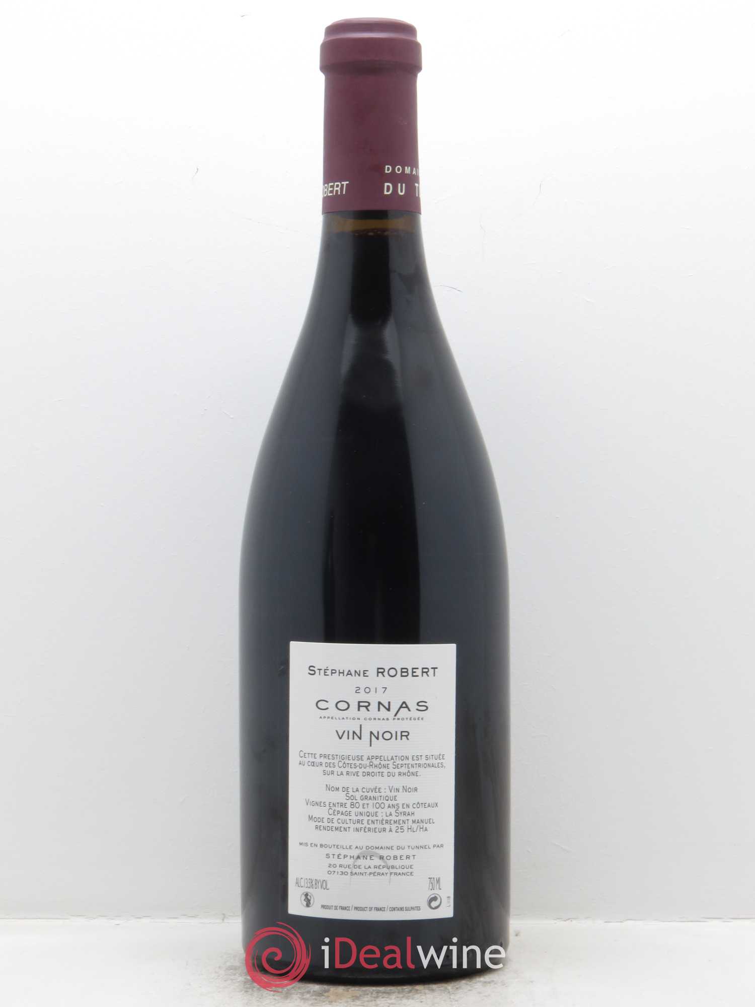 Cornas Vin Noir Tunnel (Domaine du) 2017 - Lot de 1 bouteille - 1