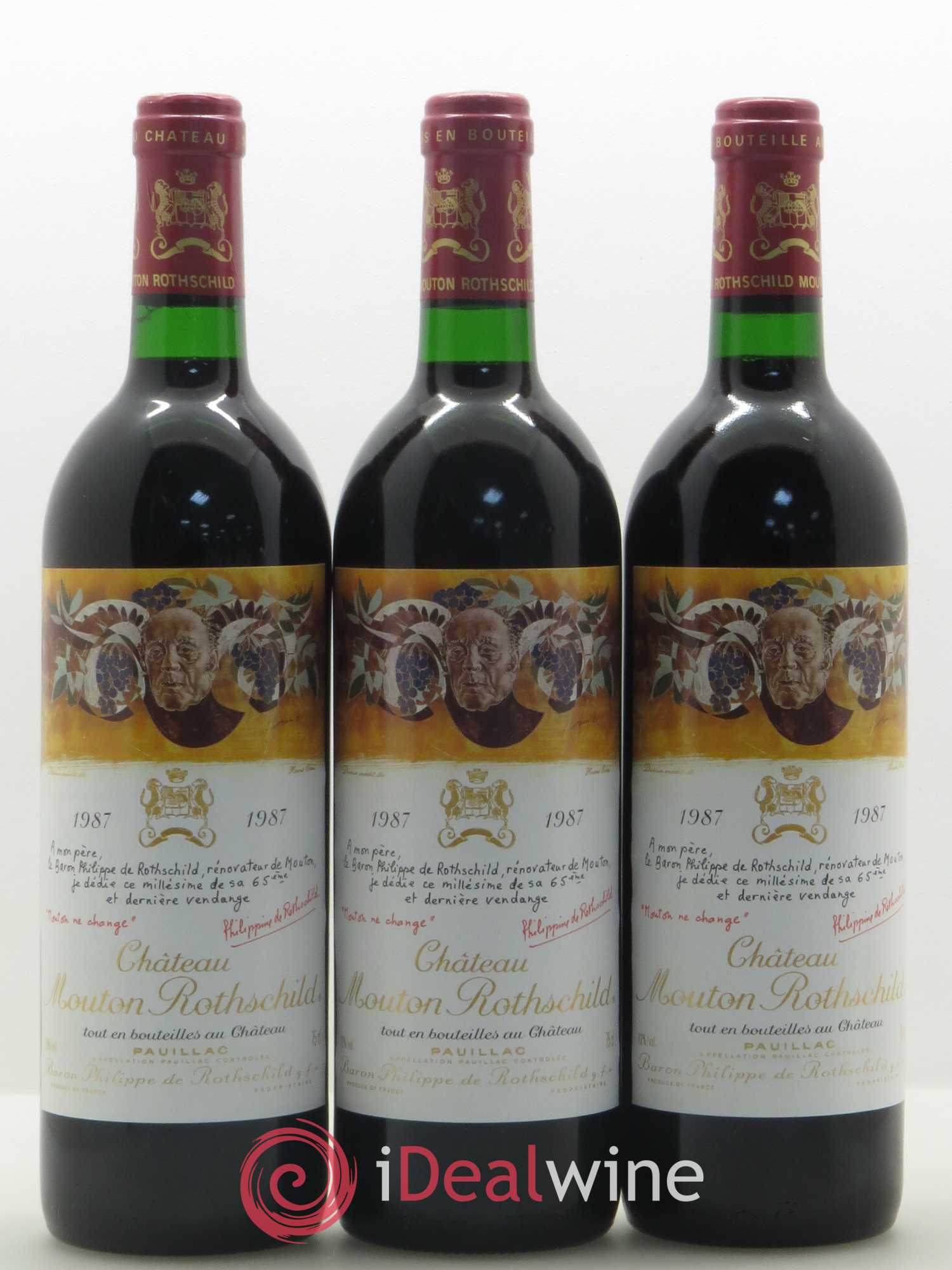 Château Mouton Rothschild 1er Grand Cru Classé 1987 - Lot de 6 bouteilles - 2