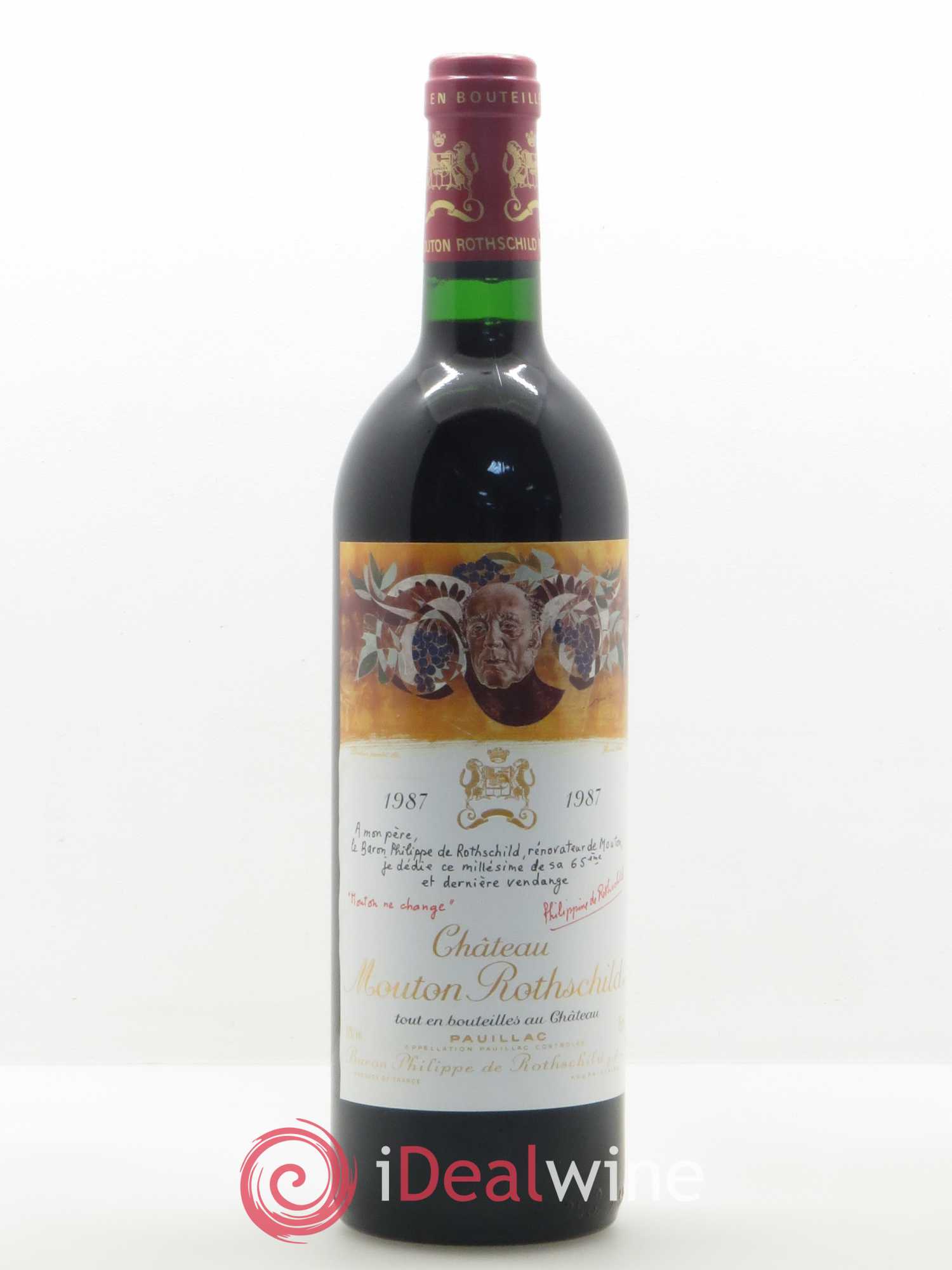 Château Mouton Rothschild 1er Grand Cru Classé 1987 - Lot de 1 bouteille - 0