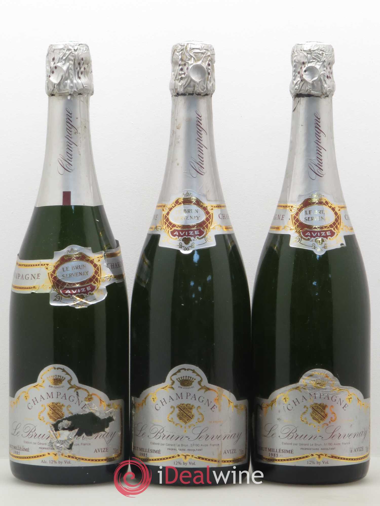 Champagne Le Brun Servenay 1985 - Posten von 3 Flaschen - 0