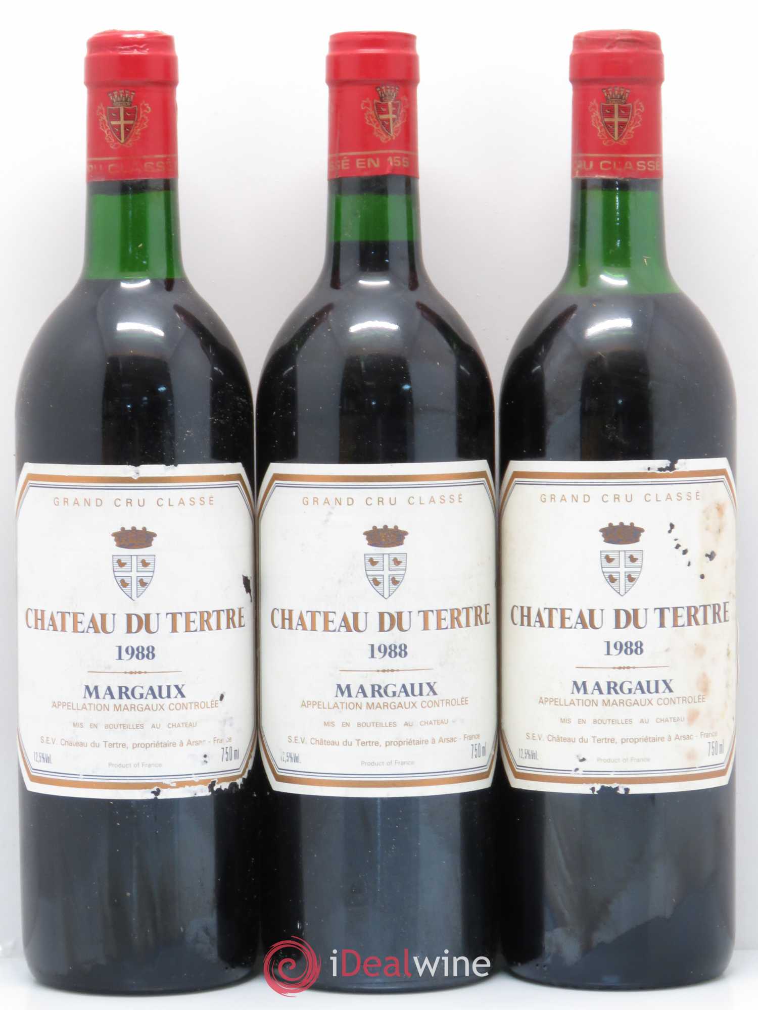 Château du Tertre 5ème Grand Cru Classé 1988 - Lot de 12 bouteilles - 1