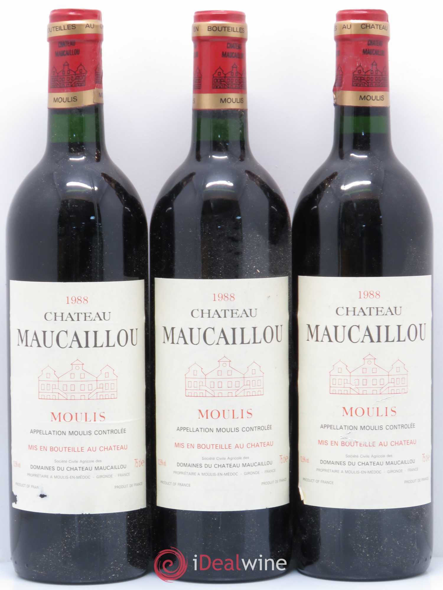 Château Maucaillou 1988 - Lot de 5 bouteilles - 1