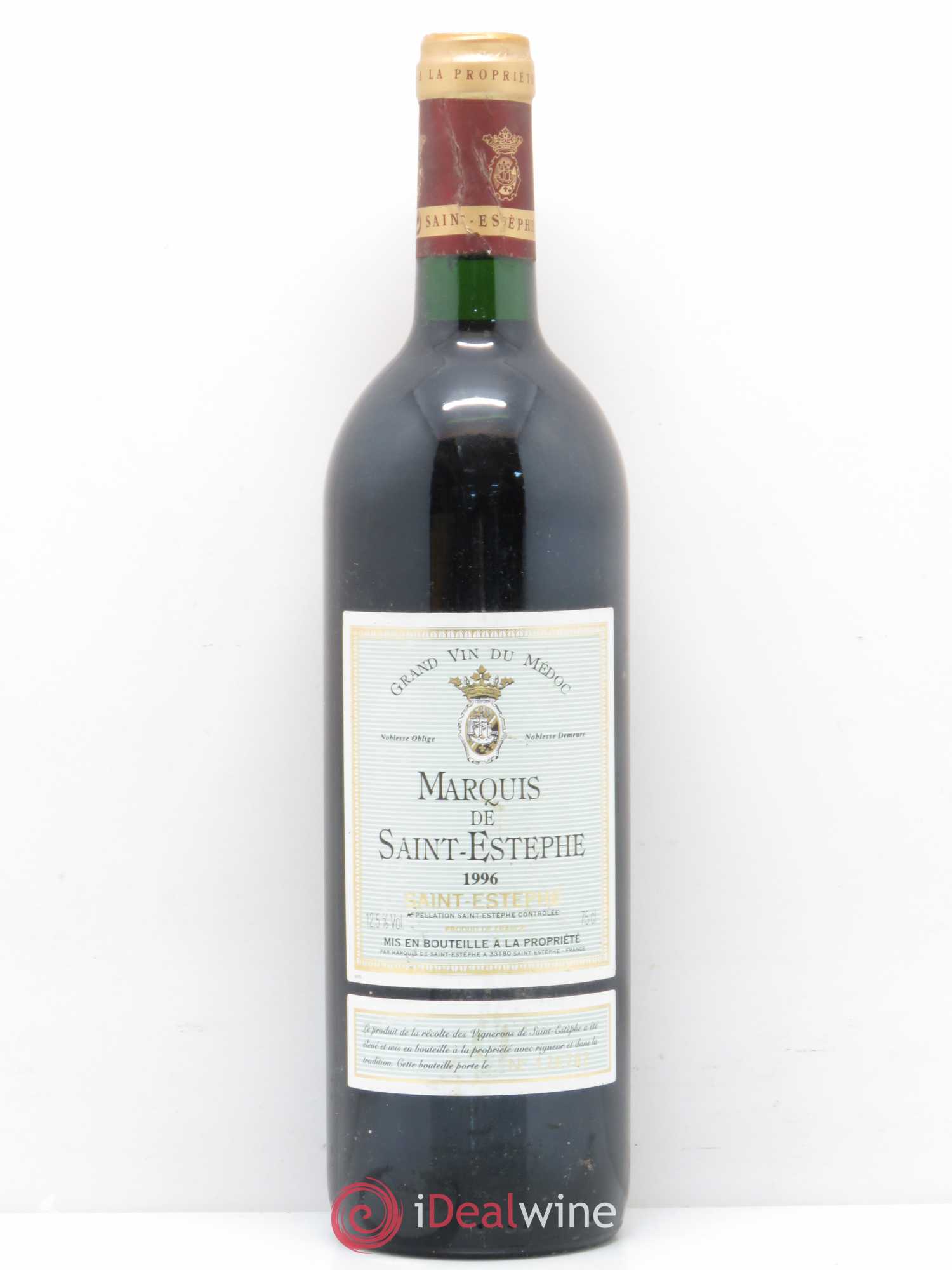 Marquis de Saint Estèphe (sans prix de réserve) 1996 - Lot de 1 bouteille - 0