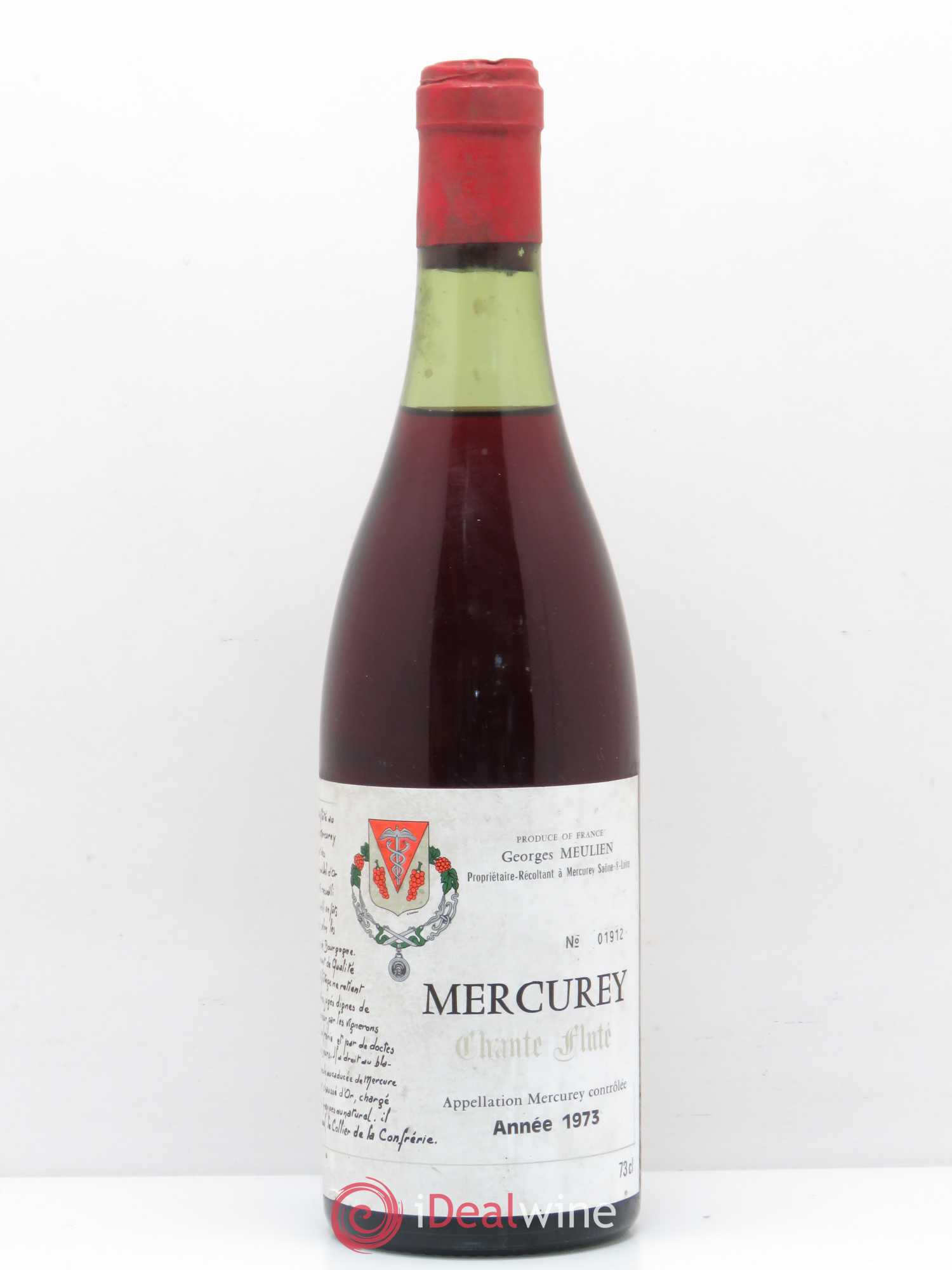 Mercurey Chante Fluté Georges Meulien 1973 - Posten von 1 Flasche - 0