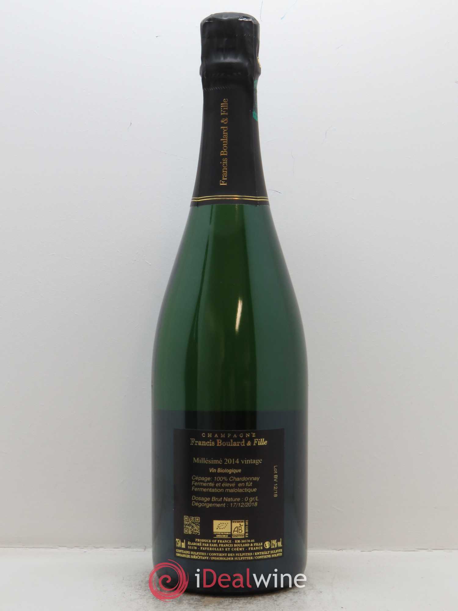 Blanc de Blancs Vieilles Vignes Extra-Brut Francis Boulard 2014 - Lot de 1 bouteille - 1