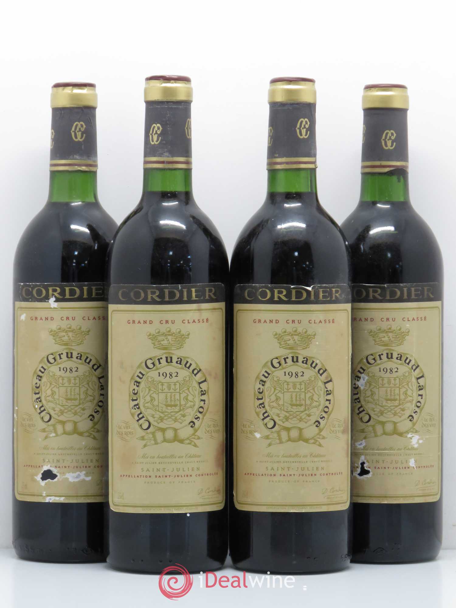 Château Gruaud Larose 2ème Grand Cru Classé 1982 - Lot de 4 bouteilles - 0