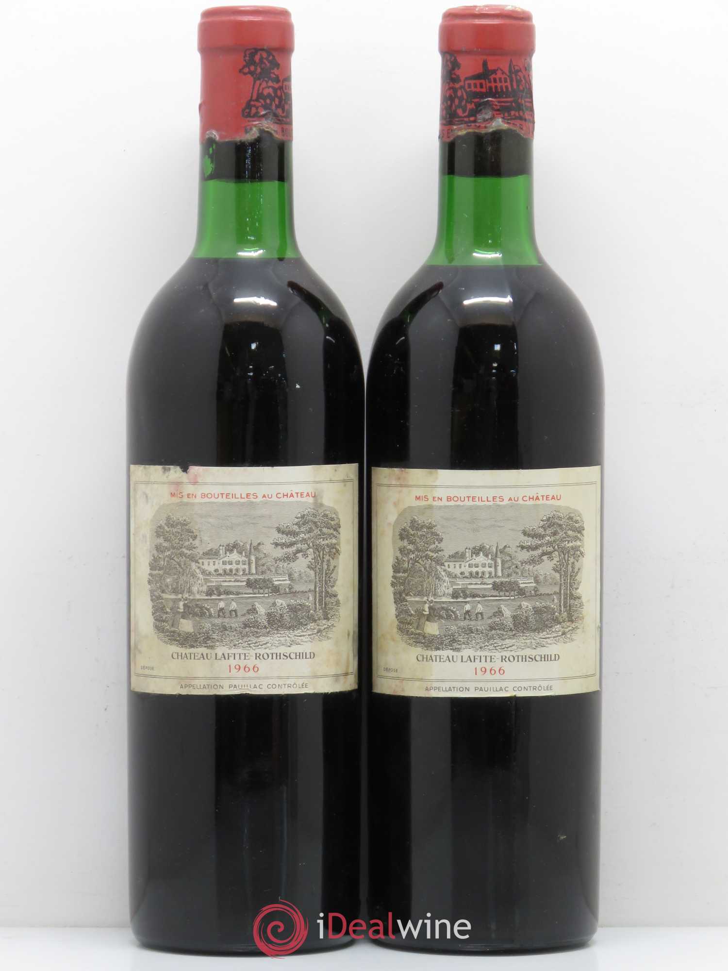 Château Lafite Rothschild 1er Grand Cru Classé 1966 - Lot of 2 bottles - 0