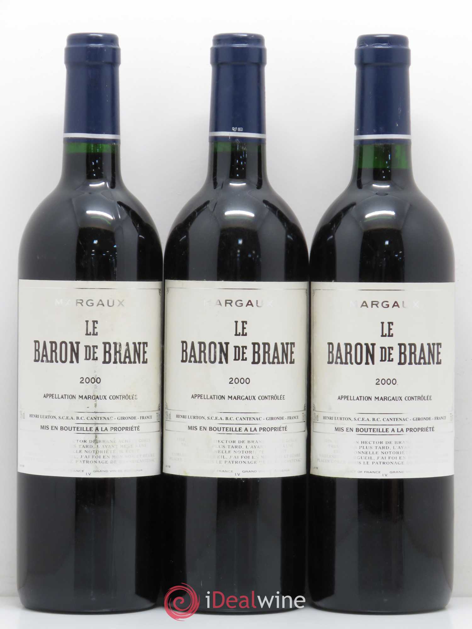 Baron de Brane Second Vin 2000 - Lot de 3 bouteilles - 0