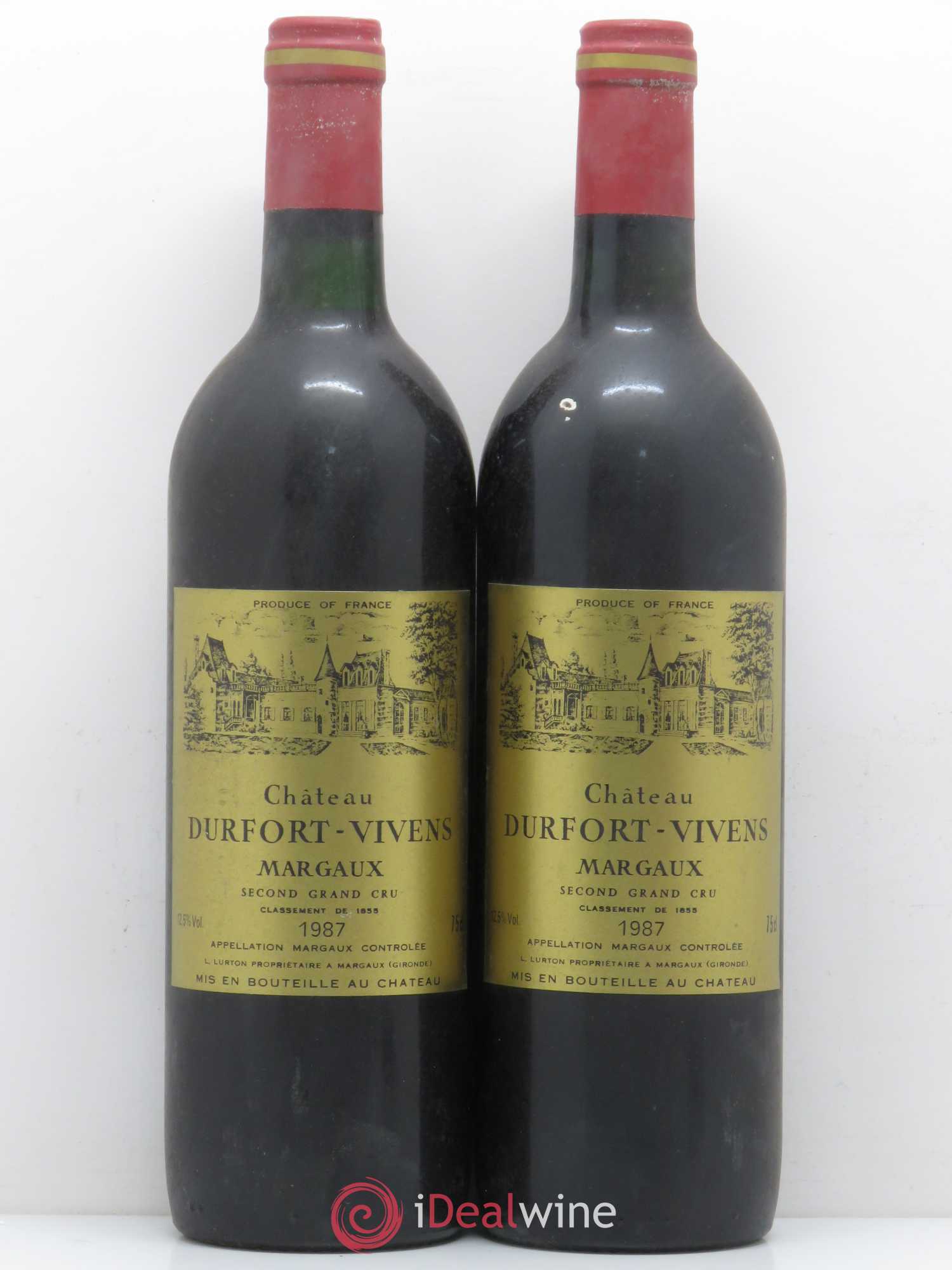 Château Durfort Vivens 2ème Grand Cru Classé 1987 - Lot de 2 bouteilles - 0