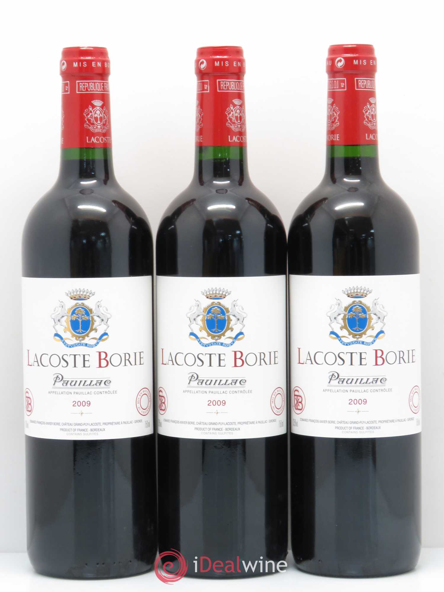 Lacoste Borie 2009 - Lot de 6 bouteilles - 2
