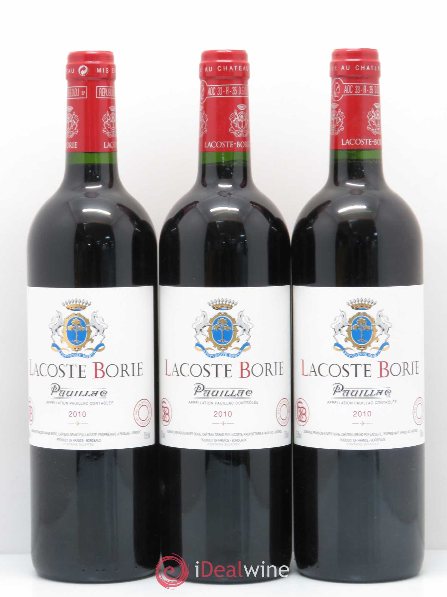 Lacoste Borie 2010 - Lot de 6 bouteilles - 2