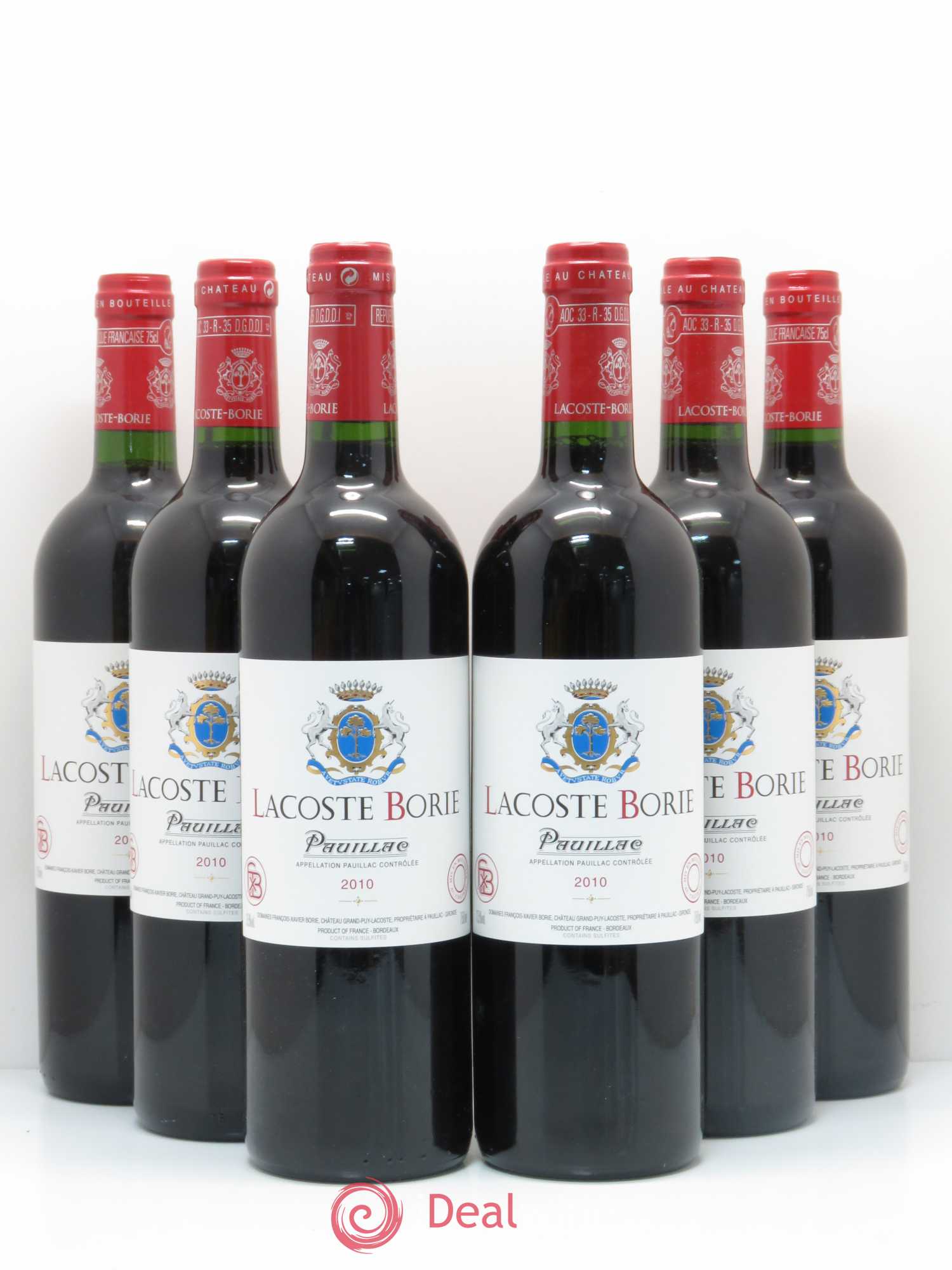 Lacoste Borie 2010 - Lot de 6 bouteilles - 0
