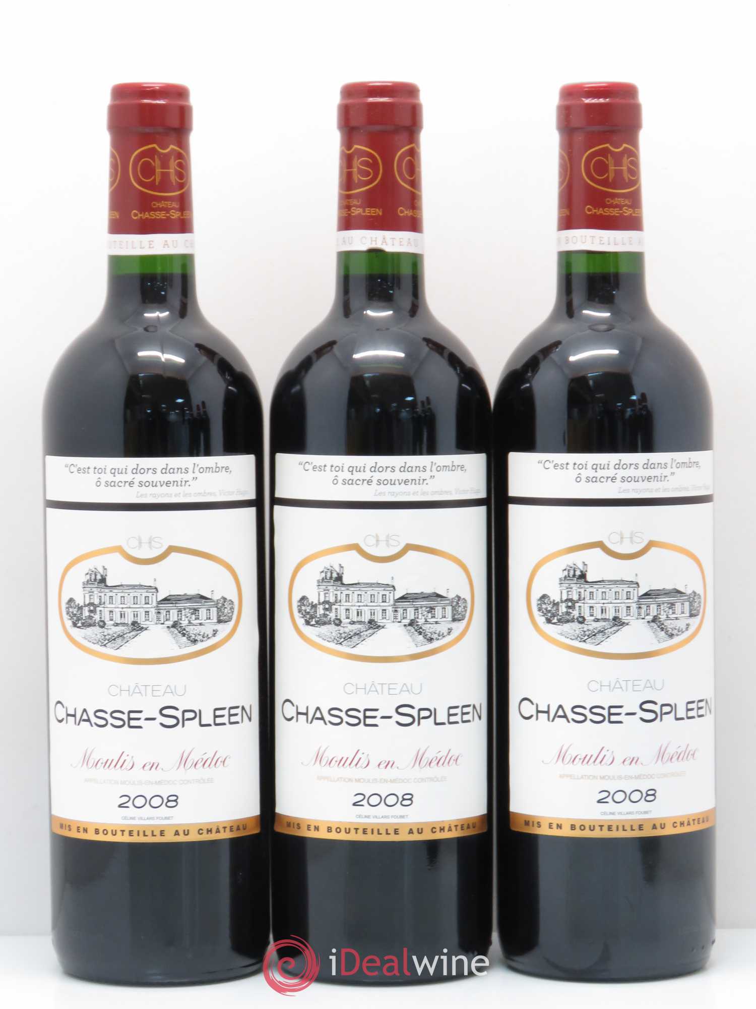Château Chasse Spleen 2008 - Lot de 6 bouteilles - 1