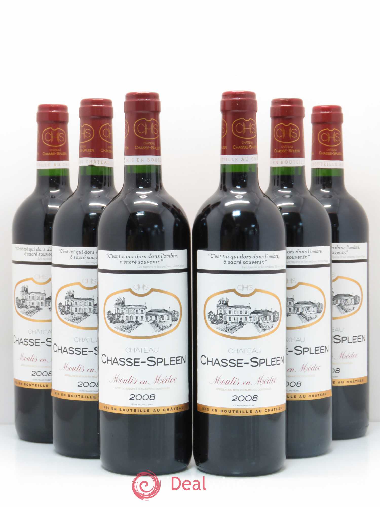 Château Chasse Spleen 2008 - Lot de 6 bouteilles - 0