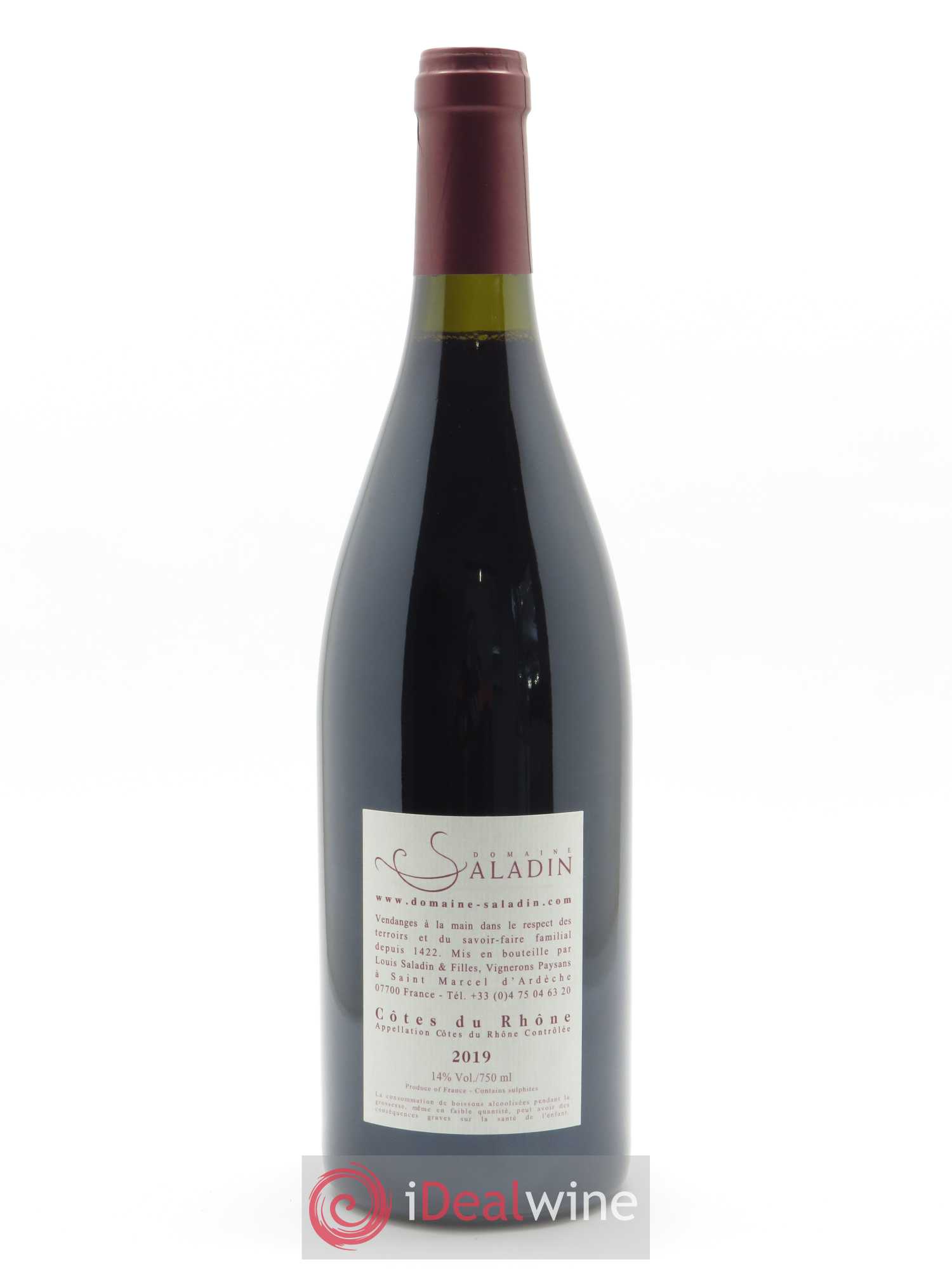 Côtes-du-Rhône Paul Domaine Saladin 2019 - Lot de 1 bouteille - 1