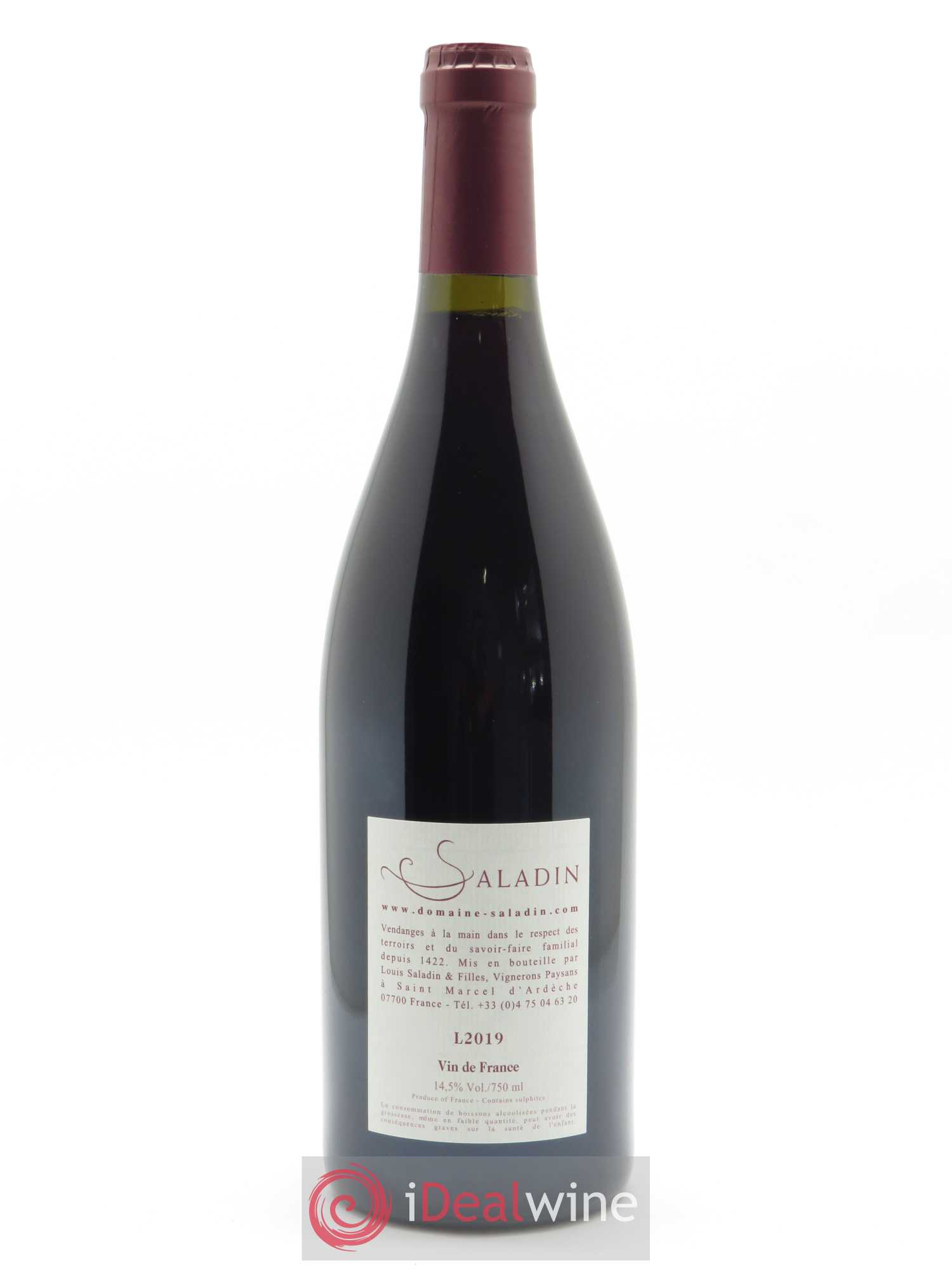 Vin de France Haut Brissan Domaine Saladin 2019 - Lot de 1 bouteille - 1