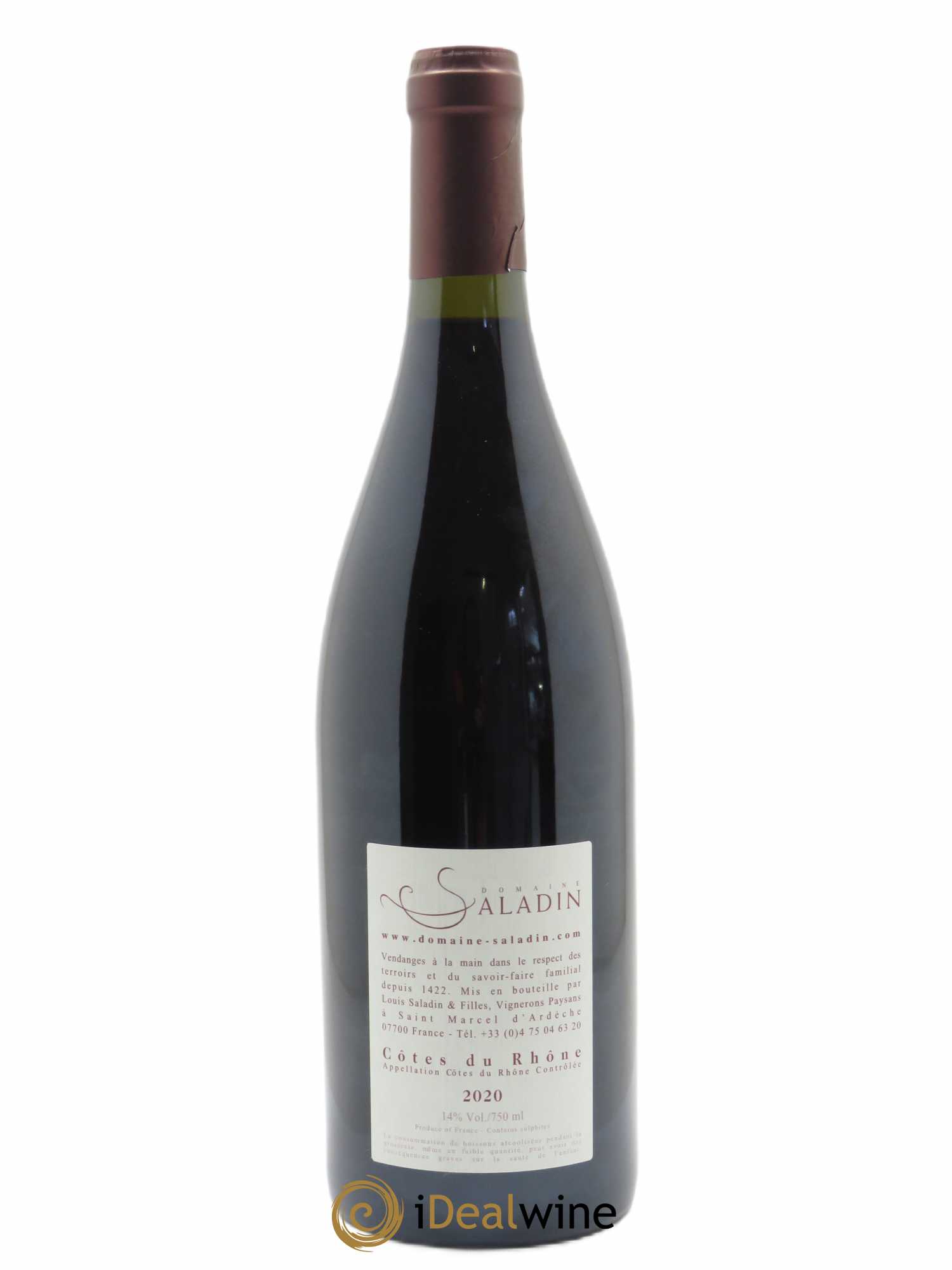 Côtes-du-Rhône Paul Domaine Saladin 2020 - Lot de 1 bouteille - 1