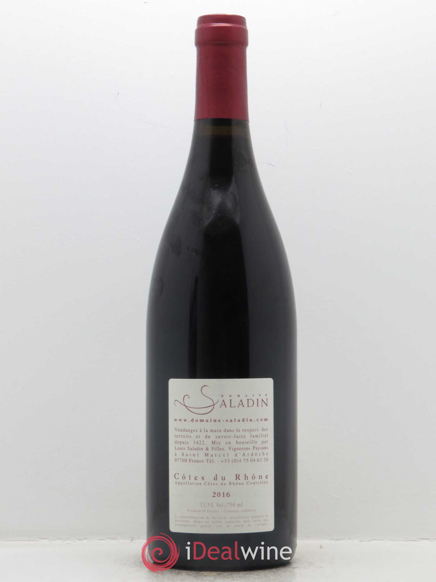 Côtes-du-Rhône Paul Domaine Saladin 2016 - Lot de 1 bouteille - 1
