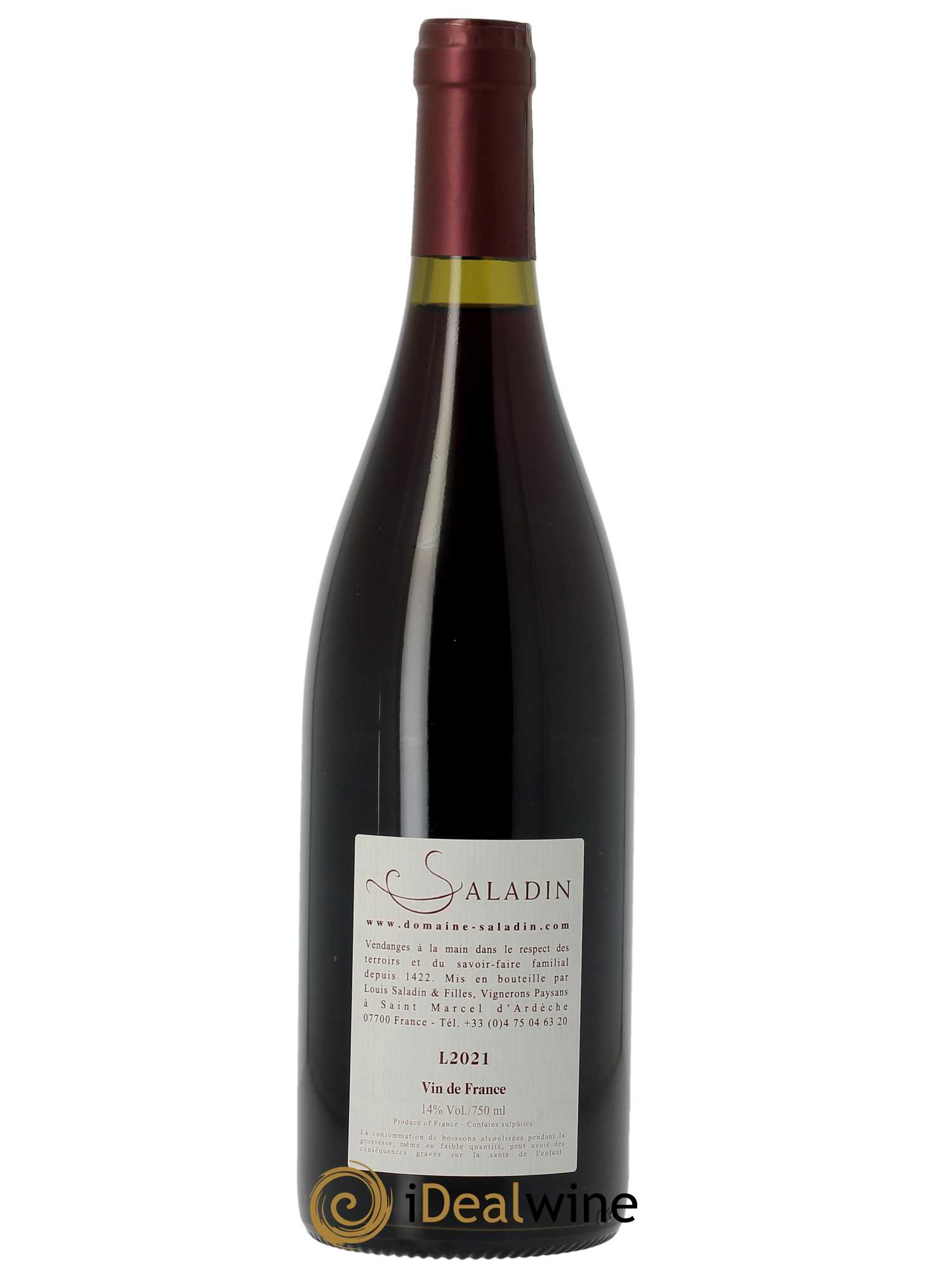 Vin de France Haut Brissan Domaine Saladin 2021 - Lot of 1 bottle - 1