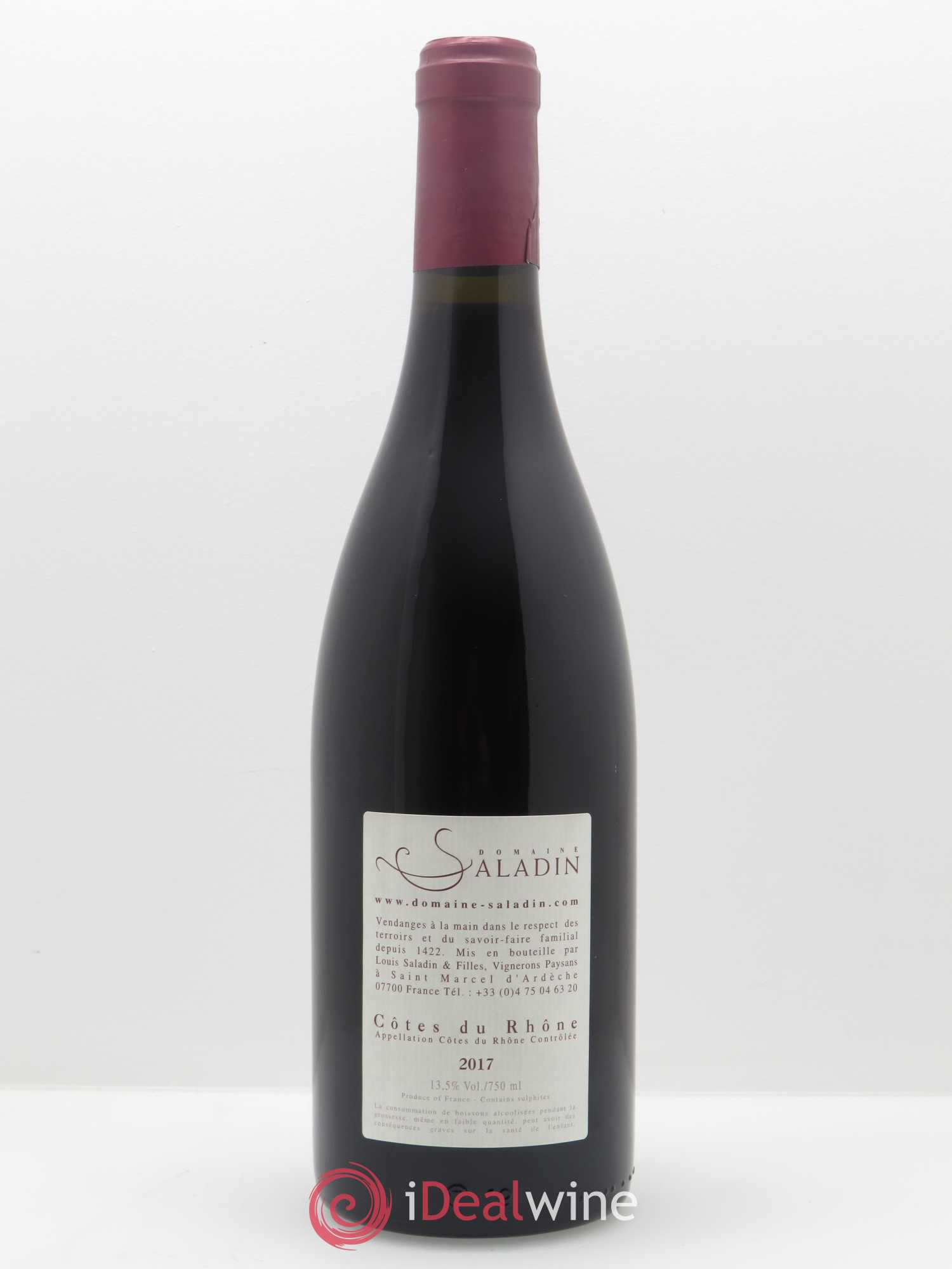 Côtes-du-Rhône Paul Domaine Saladin 2017 - Lot de 1 bouteille - 1