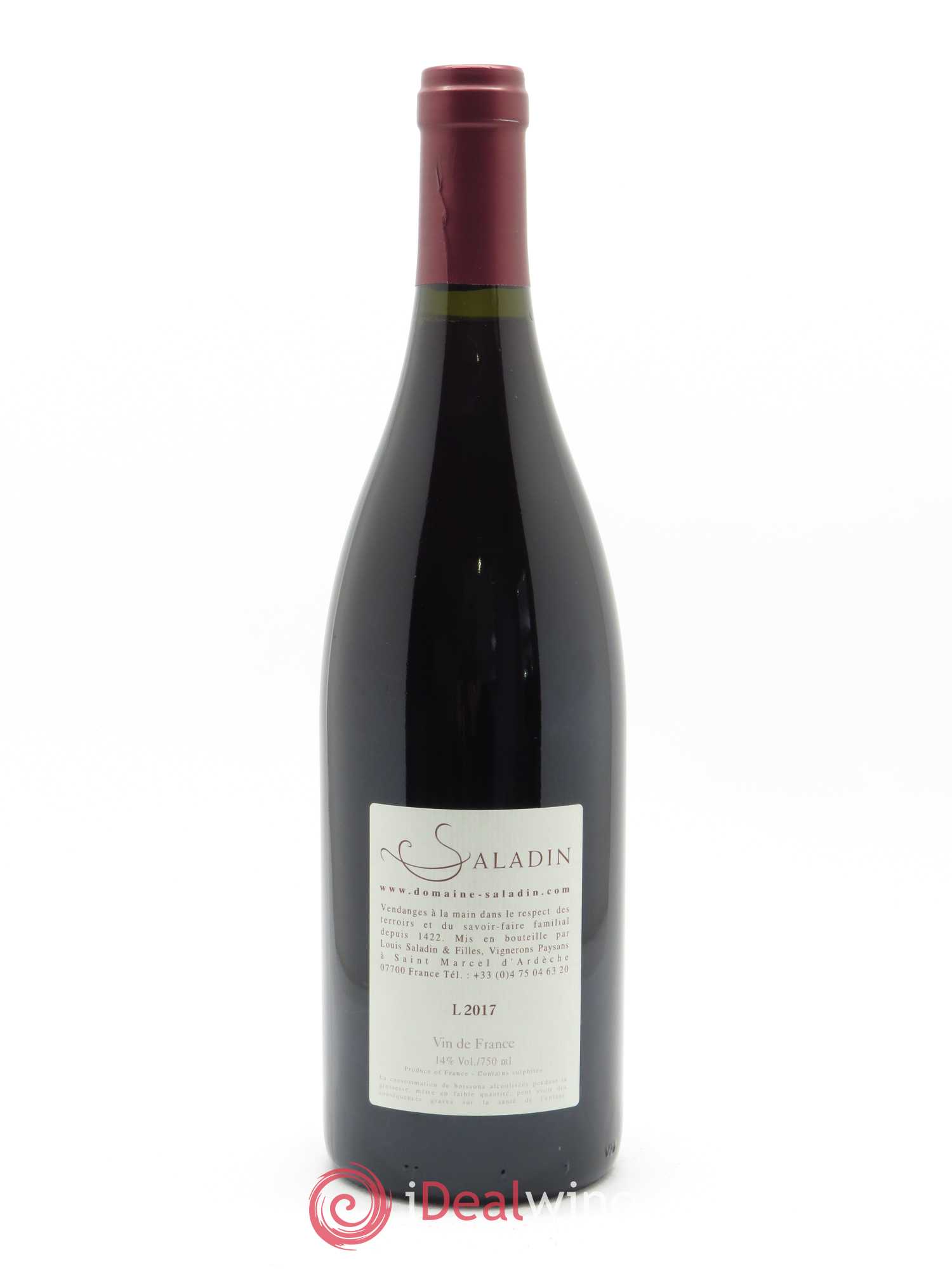Vin de France Haut Brissan Domaine Saladin 2017 - Lot de 1 bouteille - 1
