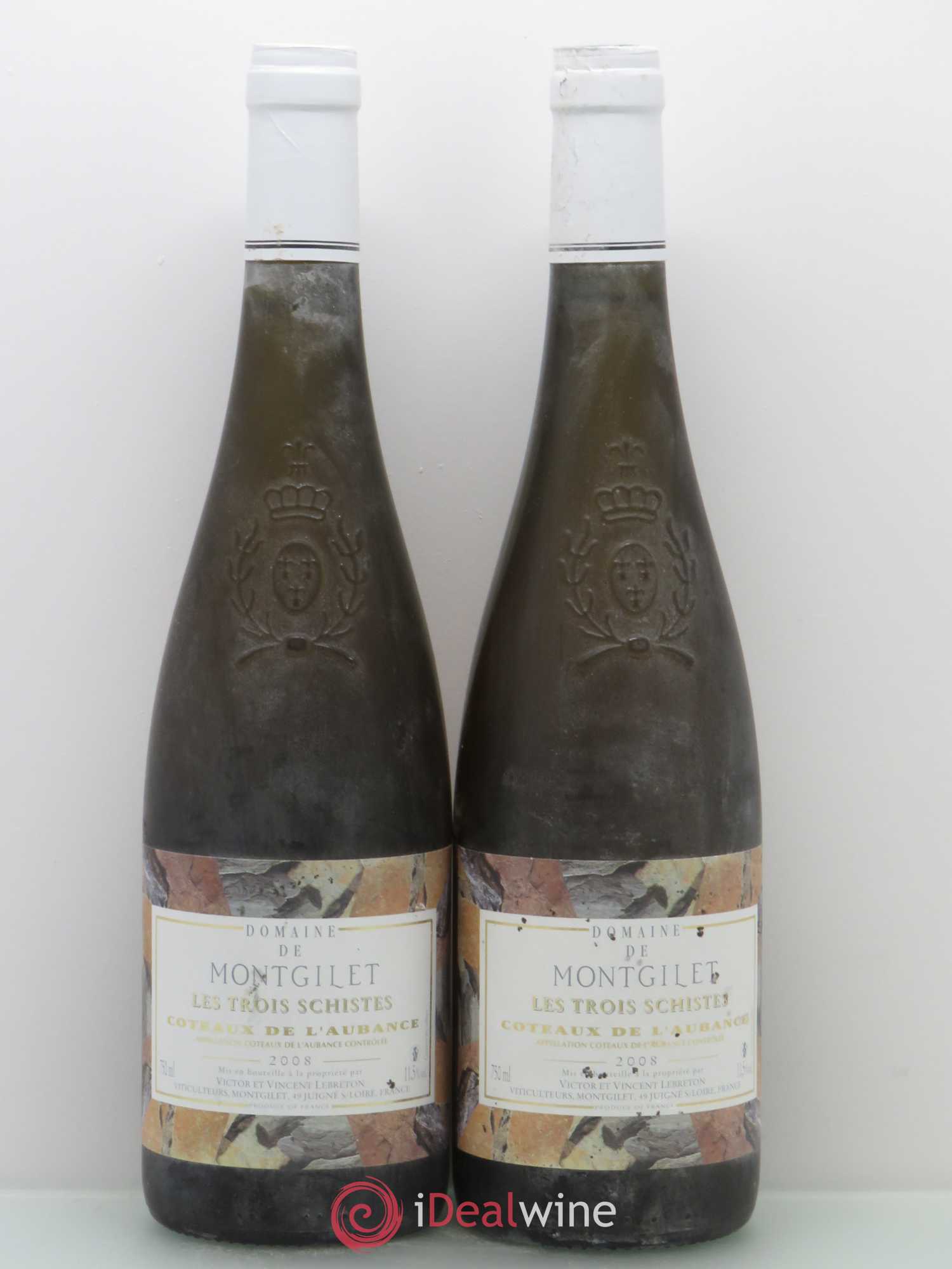 Coteaux de l'Aubance Montgilet (Domaine de) Les Trois Schistes (sans prix de réserve) 2008 - Lotto di 2 bottiglie - 0
