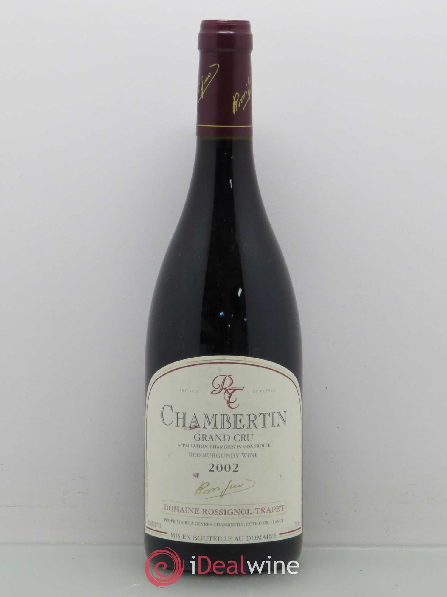 Chambertin Grand Cru Rossignol-Trapet (Domaine) (sans prix de réserve) 2002 - Lot de 1 bouteille - 0