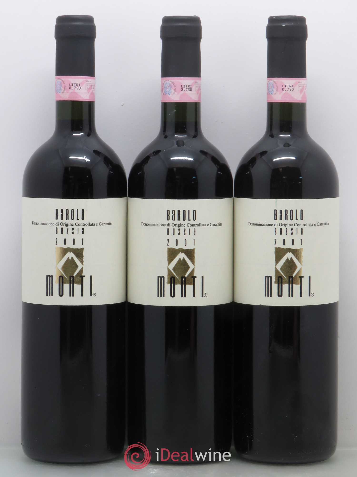 Barolo Monti Bussia (sans prix de réserve) 2001 - Posten von 3 Flaschen - 0