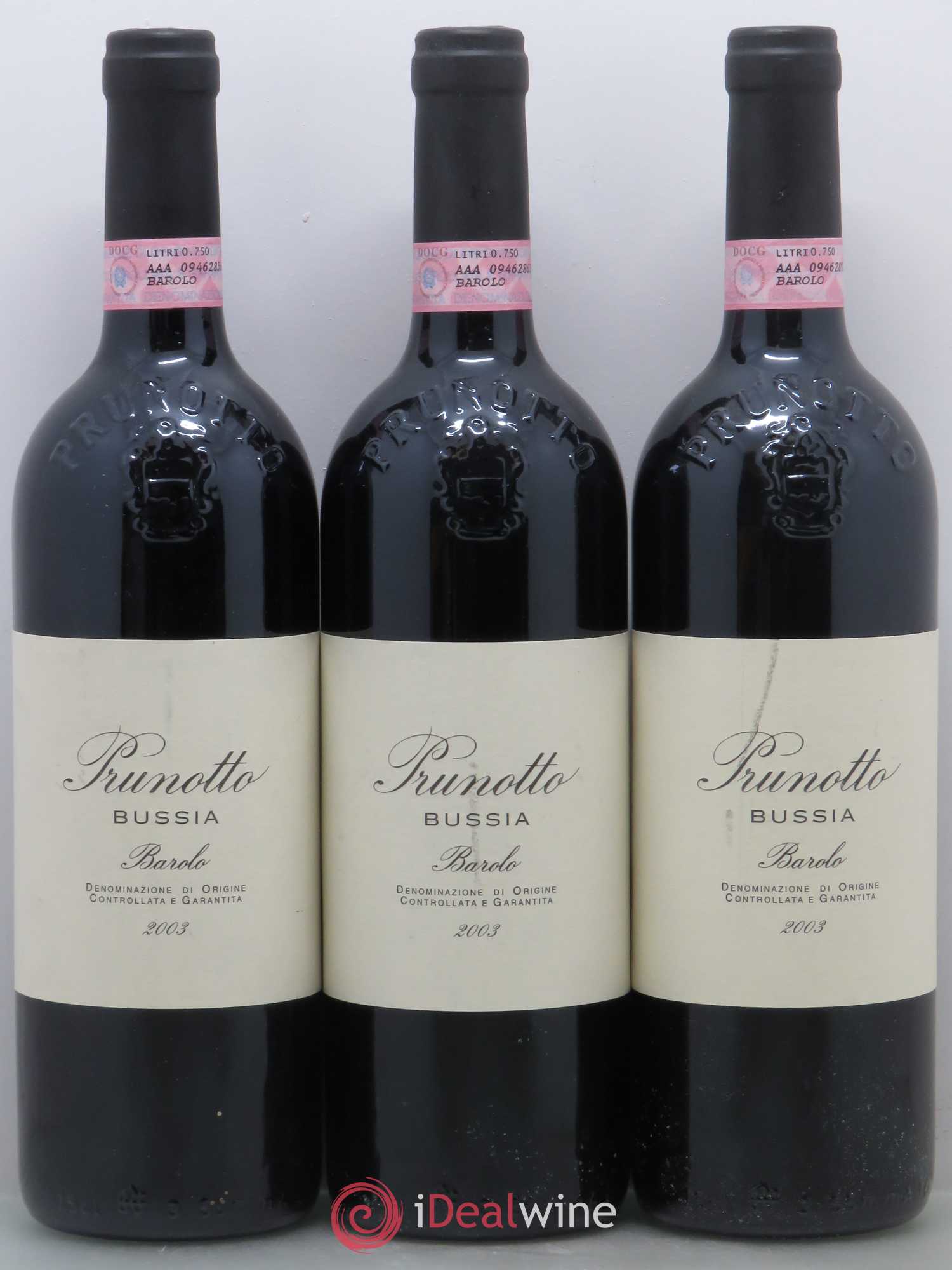 Barolo Prunotto Bussia (sans prix de réserve) 2003 - Posten von 3 Flaschen - 0