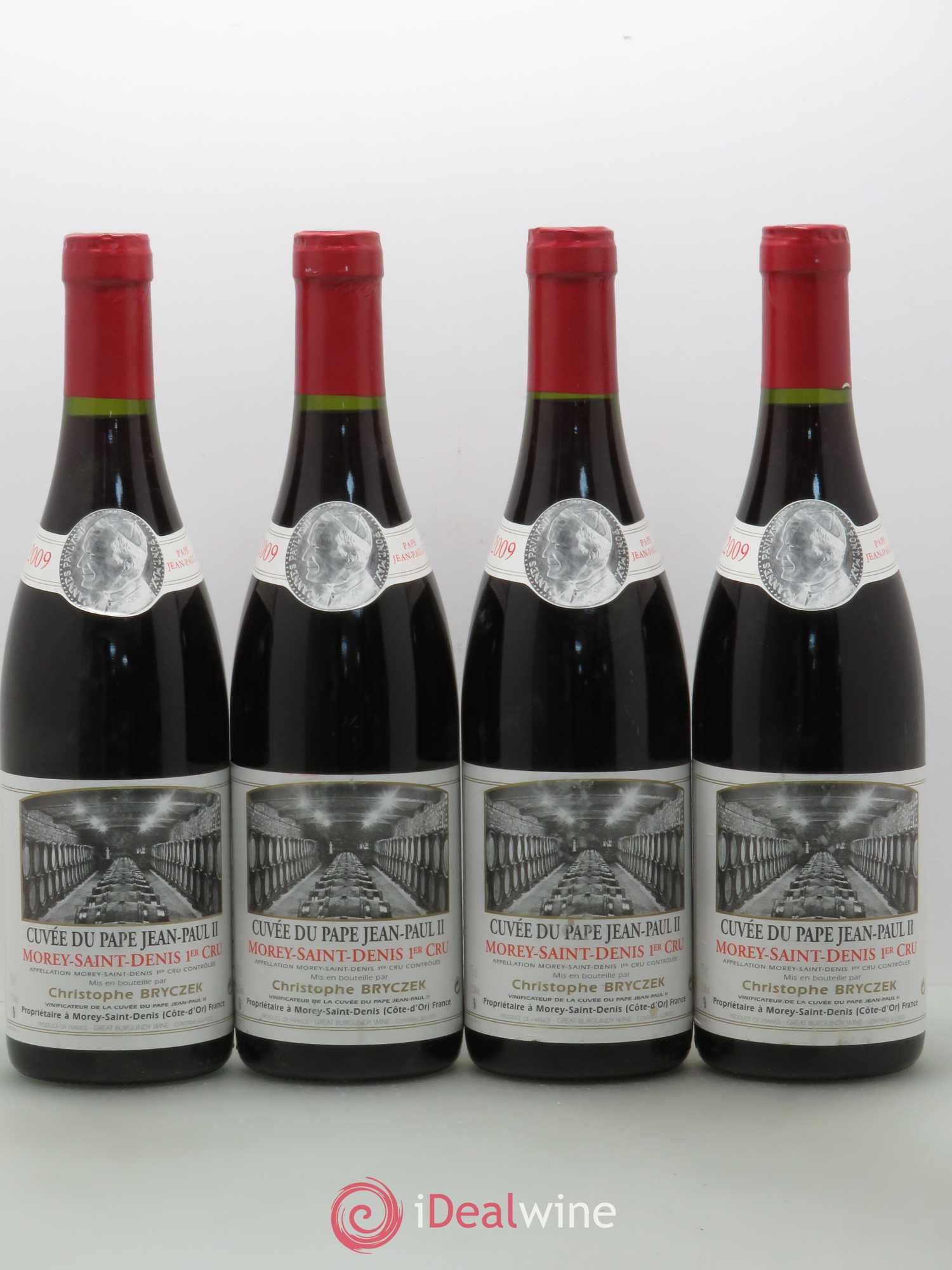Morey-Saint-Denis 1er Cru Christophe Bryczek Cuvee Du Pape Jean Paul II (sans prix de réserve) 2009 - Posten von 4 Flaschen - 0