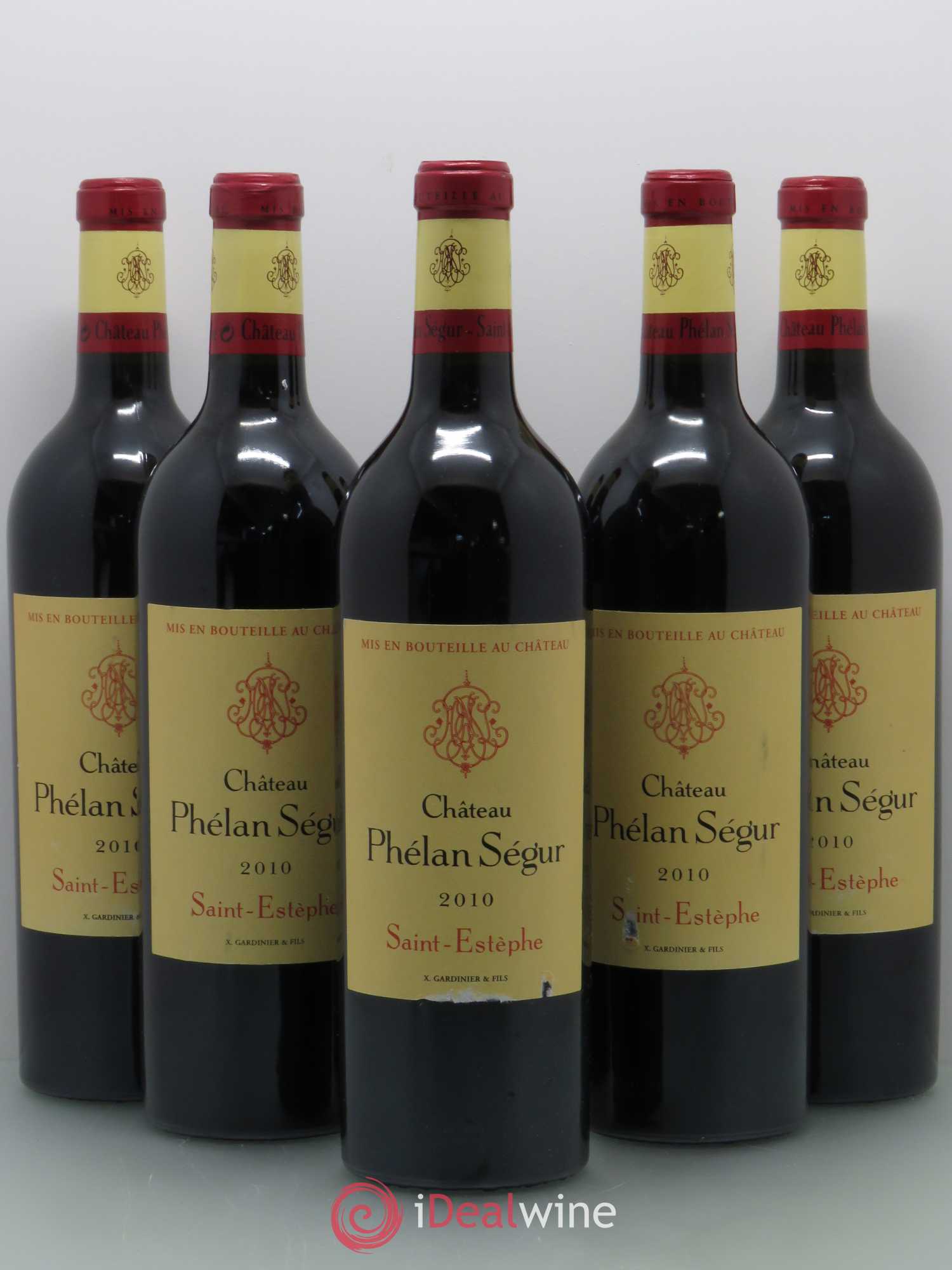 Château Phélan Ségur (sans prix de réserve) 2010 - Lot de 5 bouteilles - 0