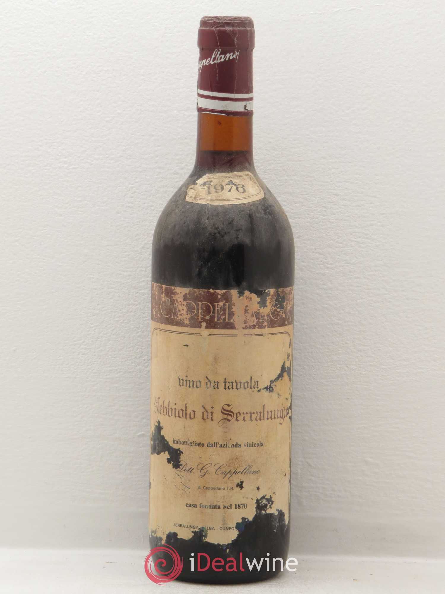 Nebbiolo Vin de table Nebbiolo di Serralunga Cappellano (sans prix de réserve) 1976 - Posten von 1 Flasche - 0