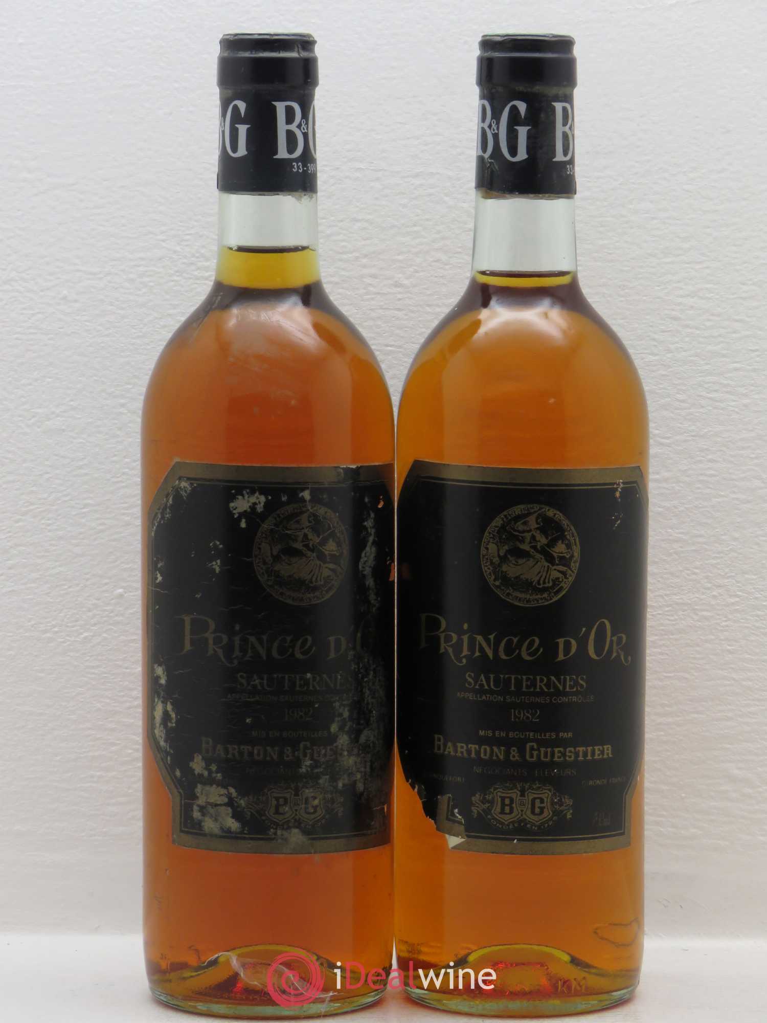 Sauternes Prince D'Or Barton Et Guestier (sans prix de réserve) 1982 - Lotto di 2 bottiglie - 0