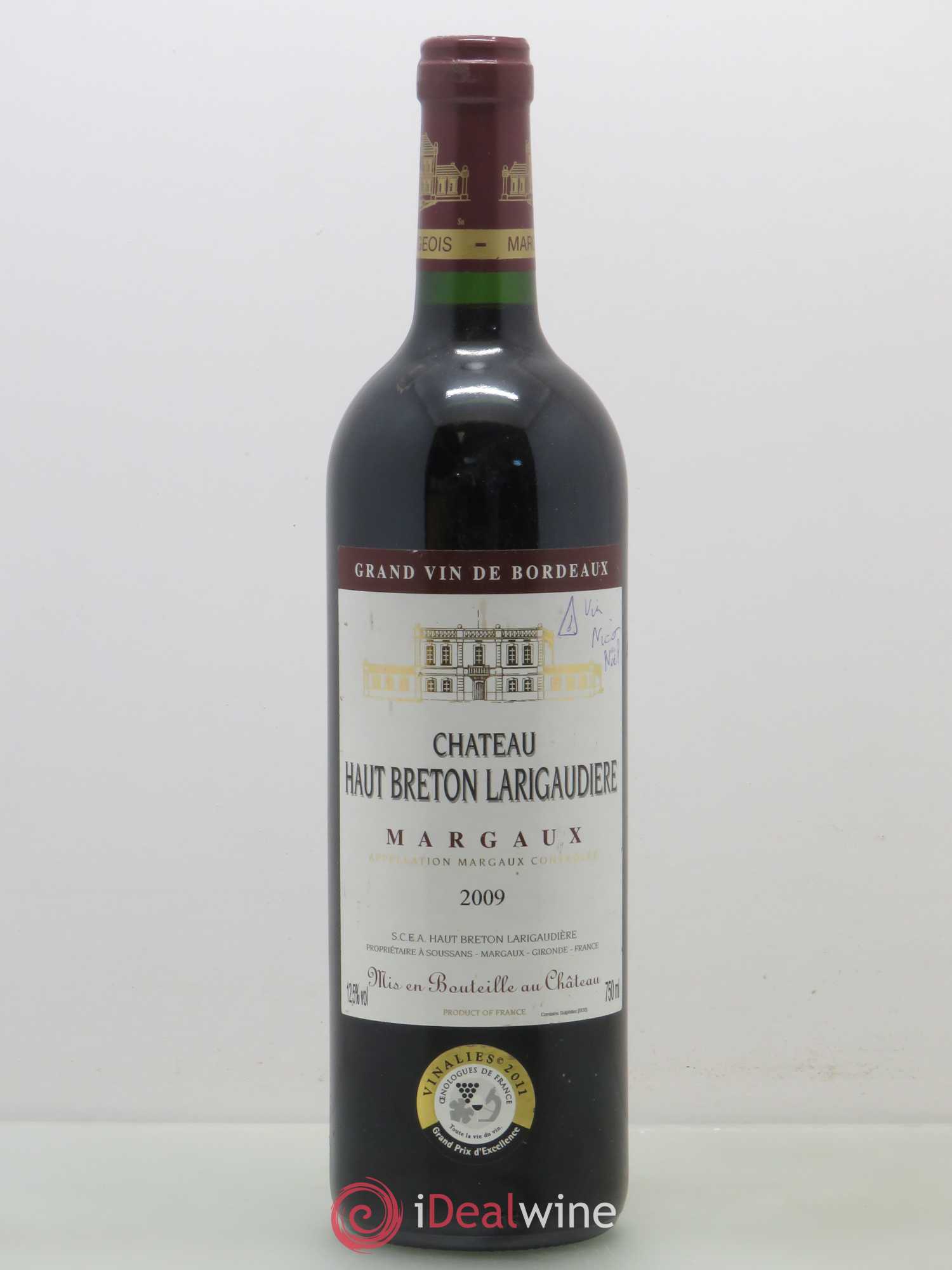 Château Haut Breton Larigaudière Cru Bourgeois Trace de stylo (sans prix de réserve) 2009 - Posten von 1 Flasche - 0