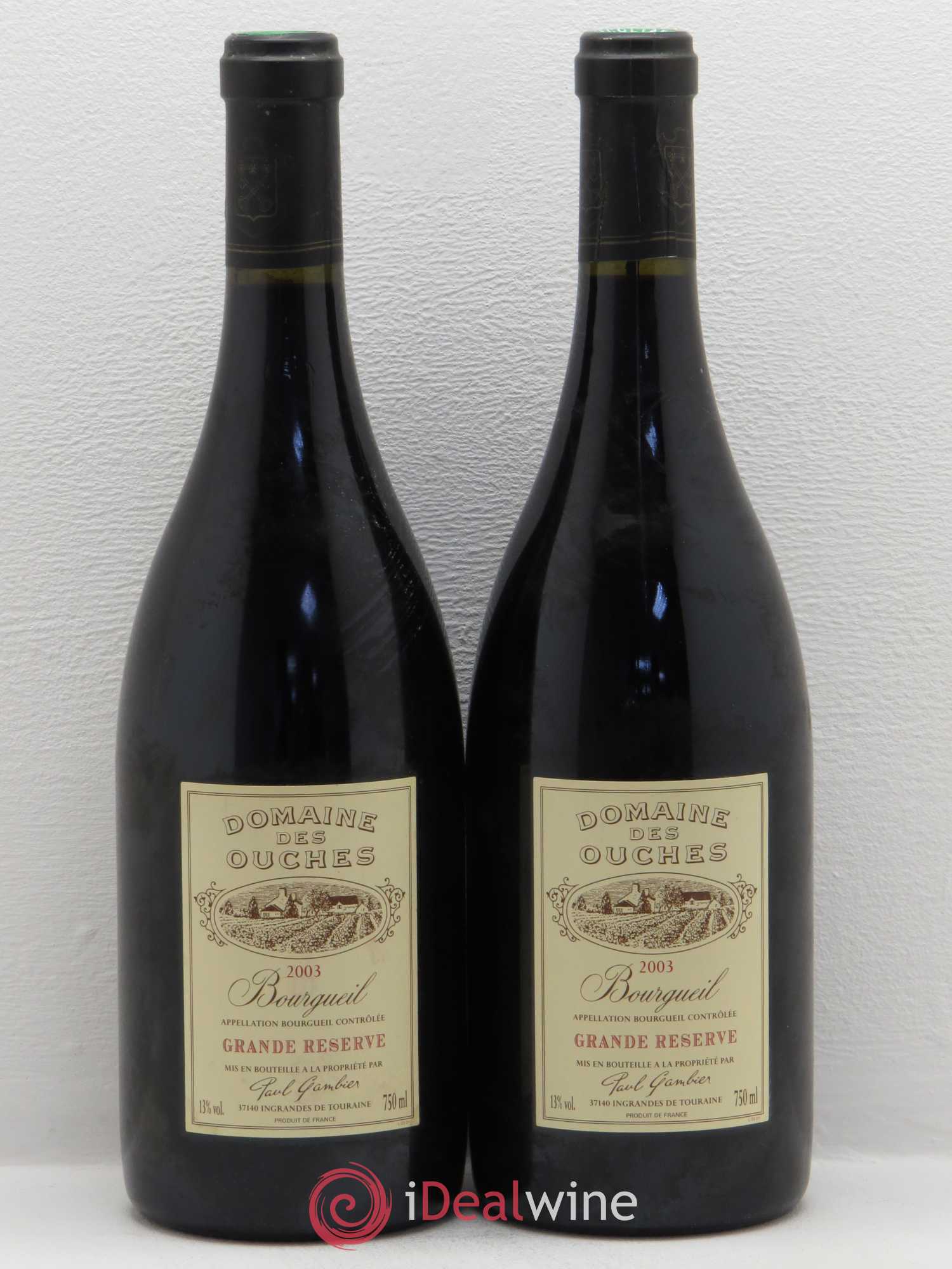 Bourgueil Domaine des Ouches Grande Réserve (sans prix de réserve) 2003 - Posten von 2 Flaschen - 0