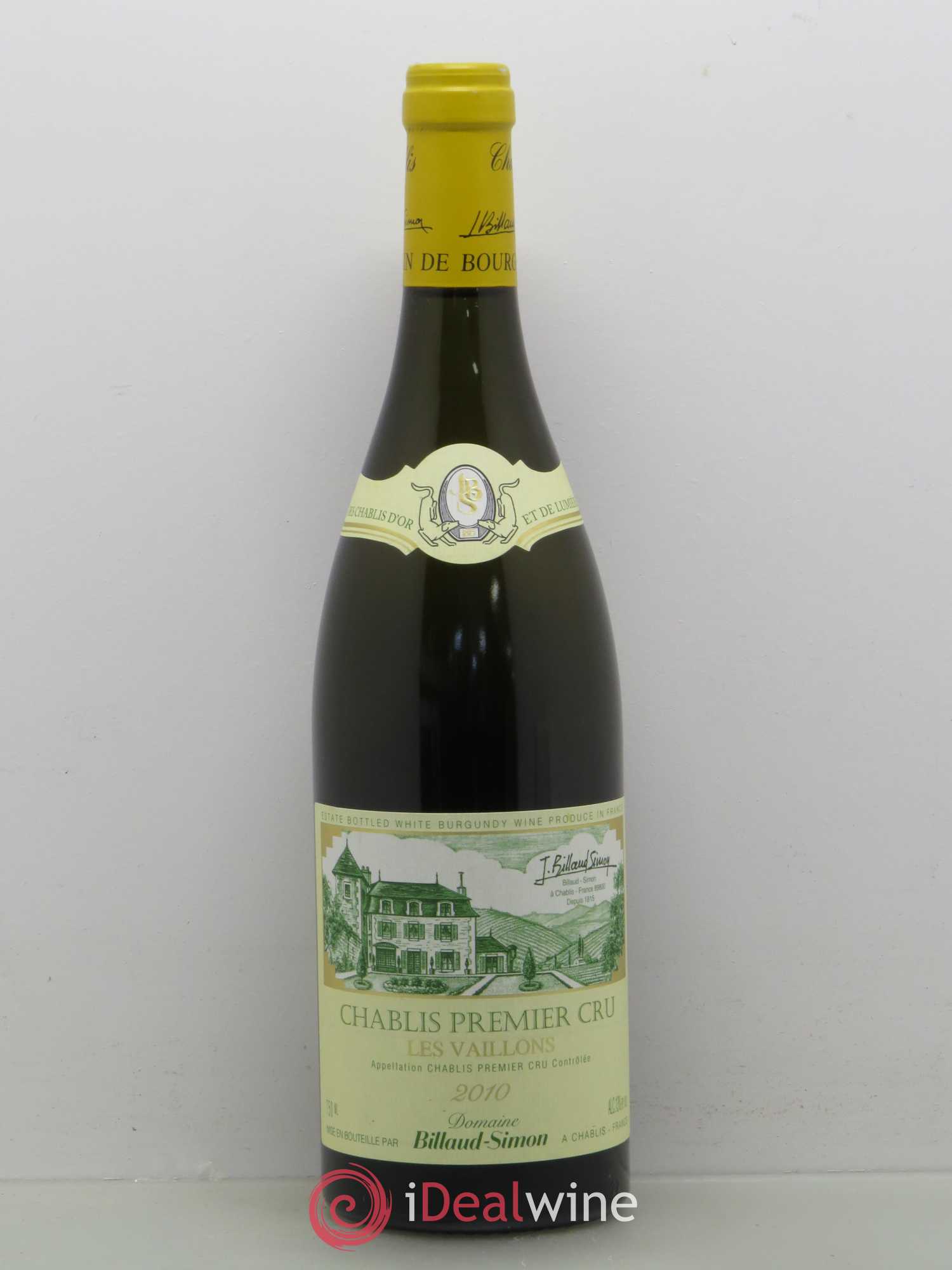 Chablis 1er Cru Vaillons Billaud Simon (sans prix de réserve) 2010 - Posten von 1 Flasche - 0