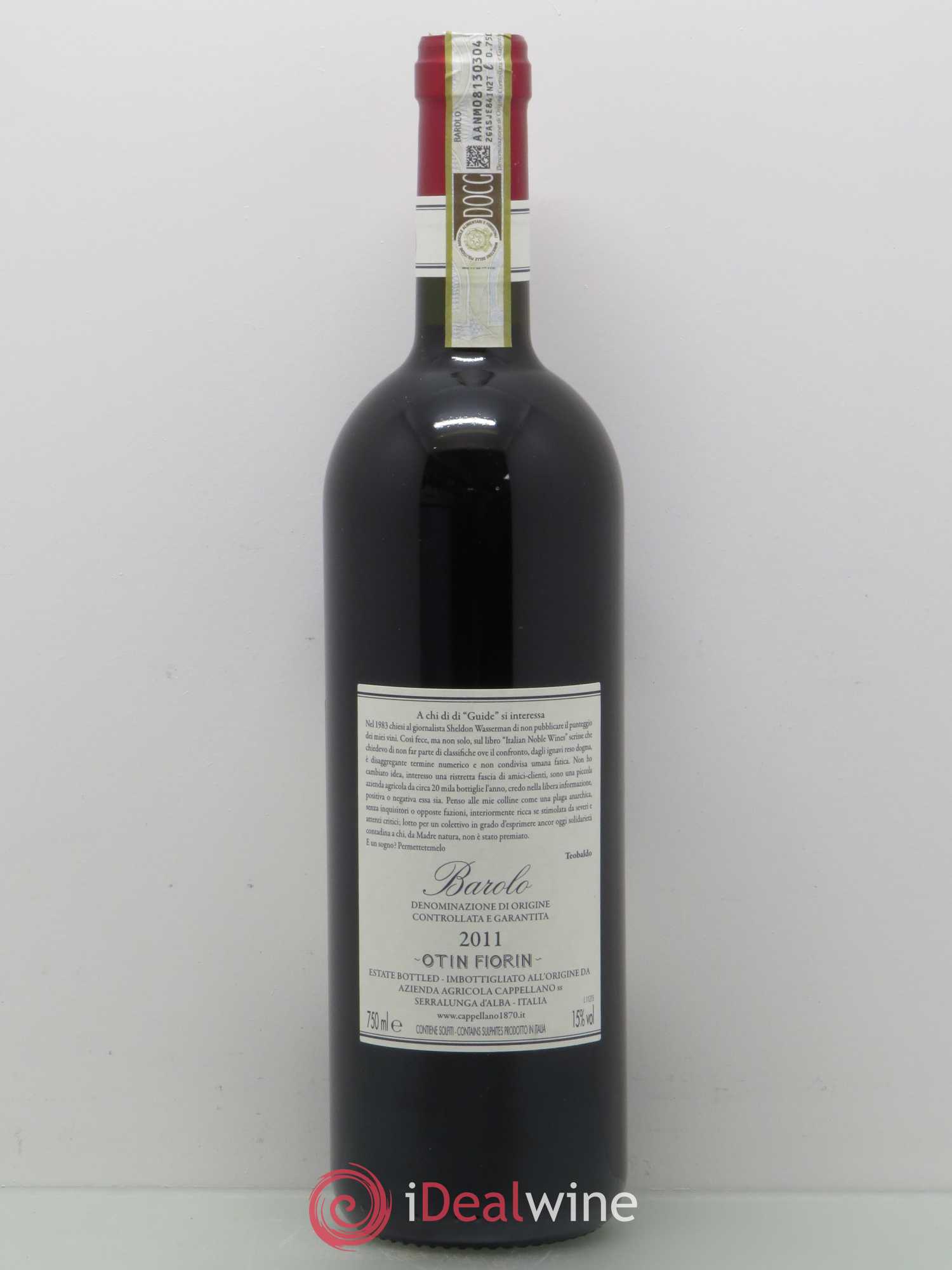 Barolo Otin Fiorin Cappellano Pie Franco (sans prix de réserve) 2011 - Posten von 1 Flasche - 1