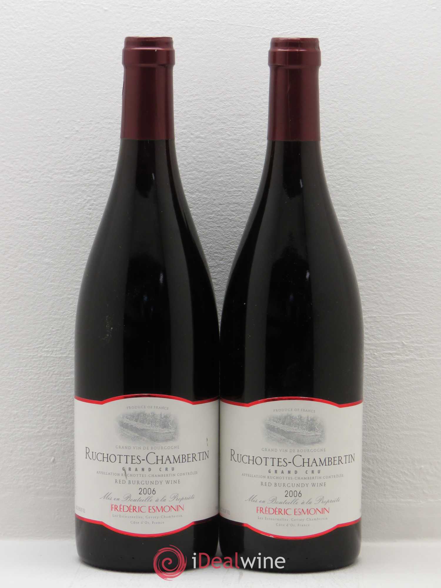 Ruchottes-Chambertin Grand Cru Frederic Esmonin (sans prix de réserve) 2006 - Posten von 2 Flaschen - 0