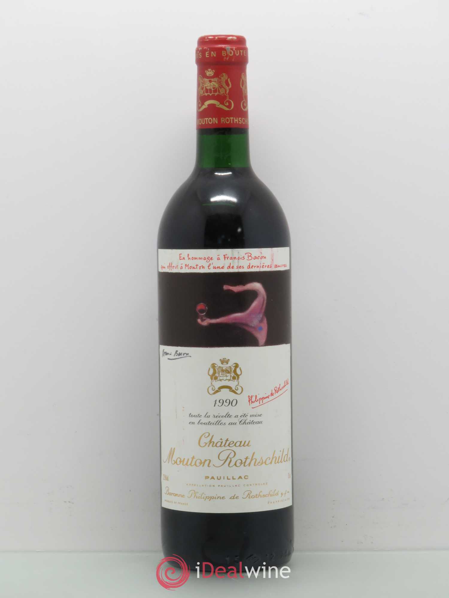 Château Mouton Rothschild 1er Grand Cru Classé (sans prix de réserve) 1990 - Lot de 1 bouteille - 0
