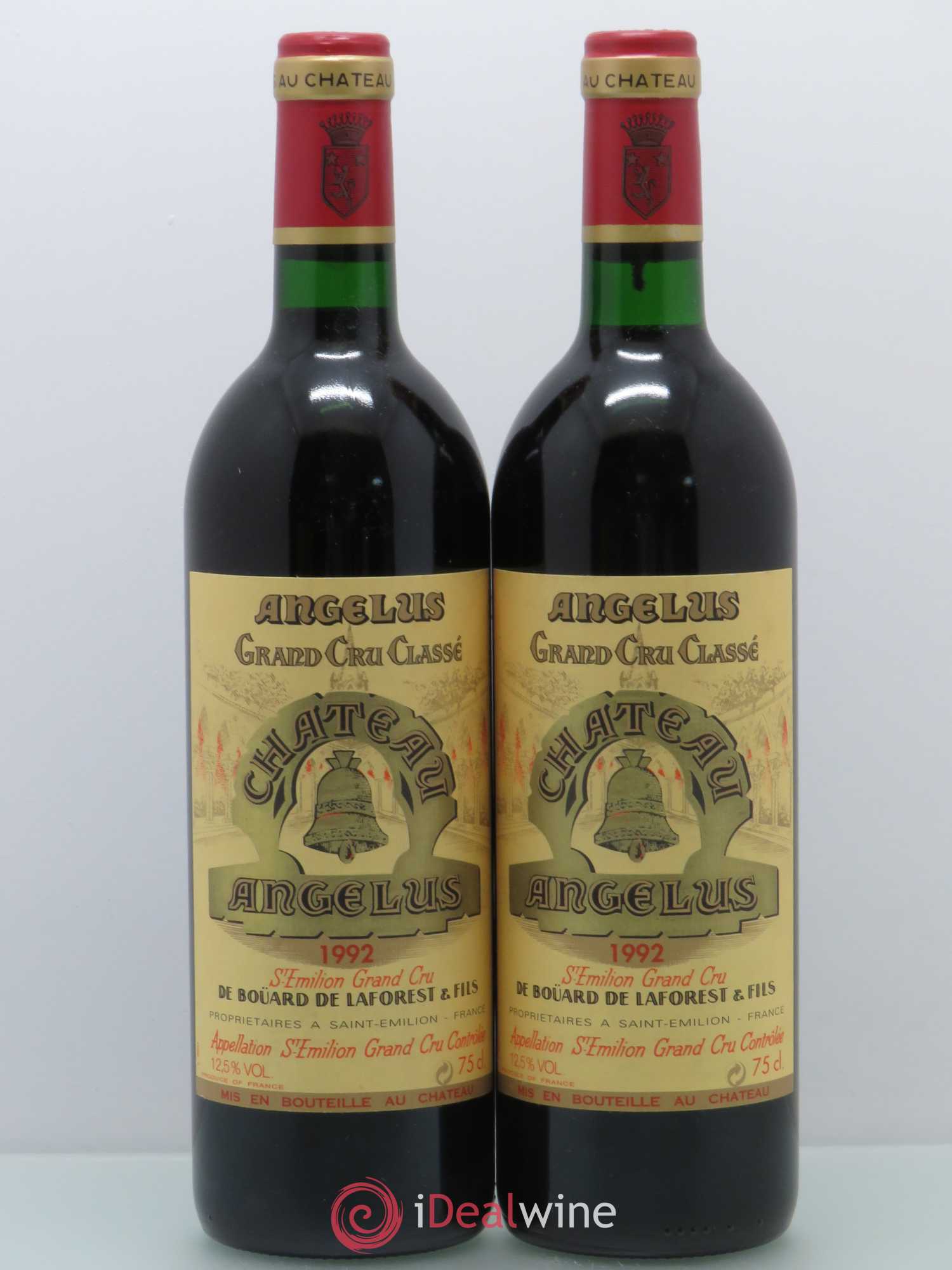 Château Angélus 1er Grand Cru Classé A (sans prix de réserve) 1992 - Lot de 2 bouteilles - 0