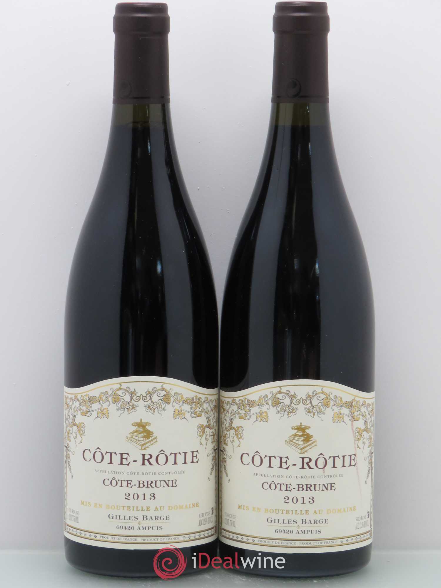 Côte-Rôtie Domaine Barge Côte Brune (sans prix de réserve) 2013 - Posten von 2 Flaschen - 0