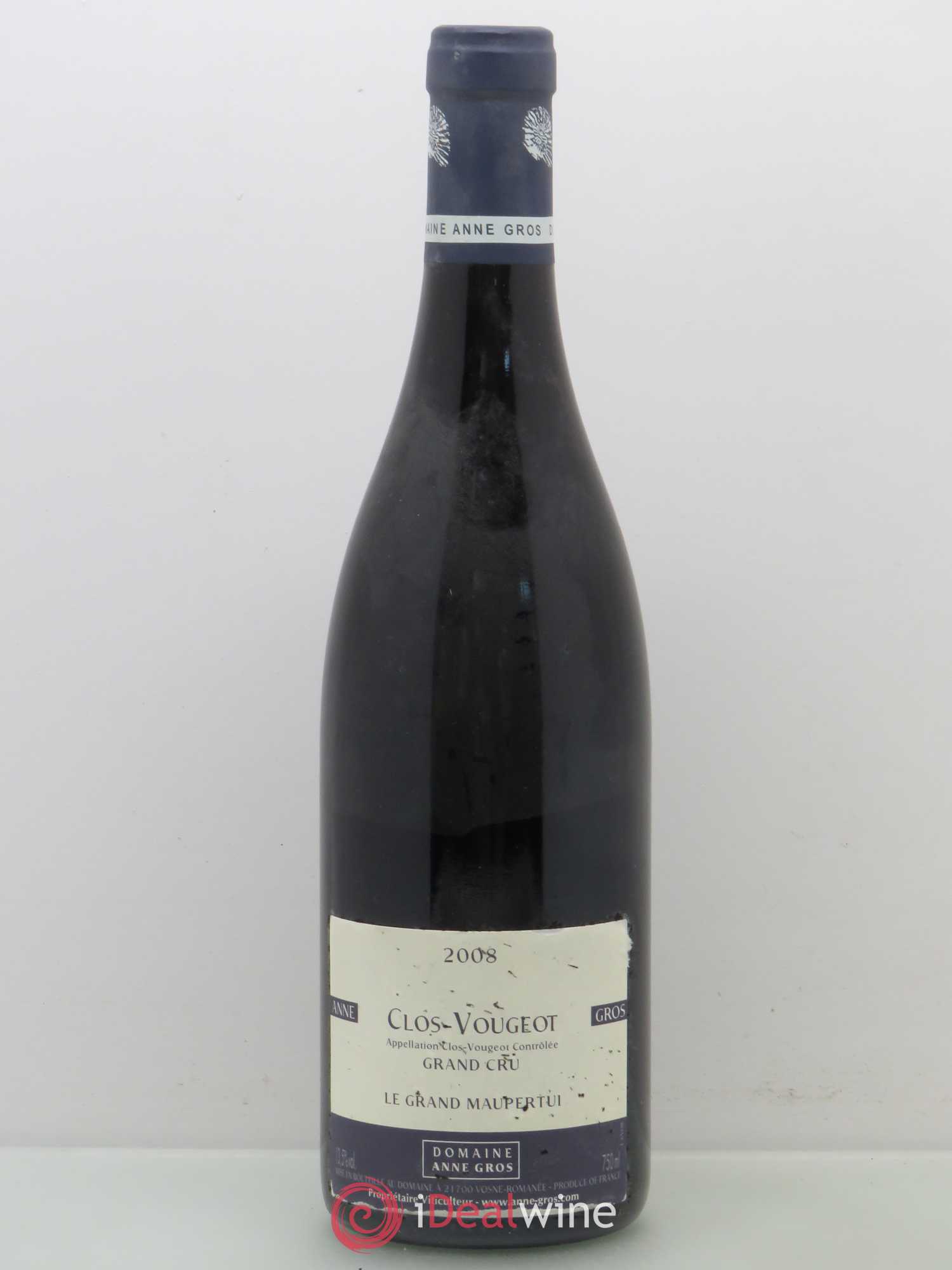 Clos de Vougeot Grand Cru Anne Gros Le Grand maupertui (sans prix de réserve) 2008 - Posten von 1 Flasche - 0