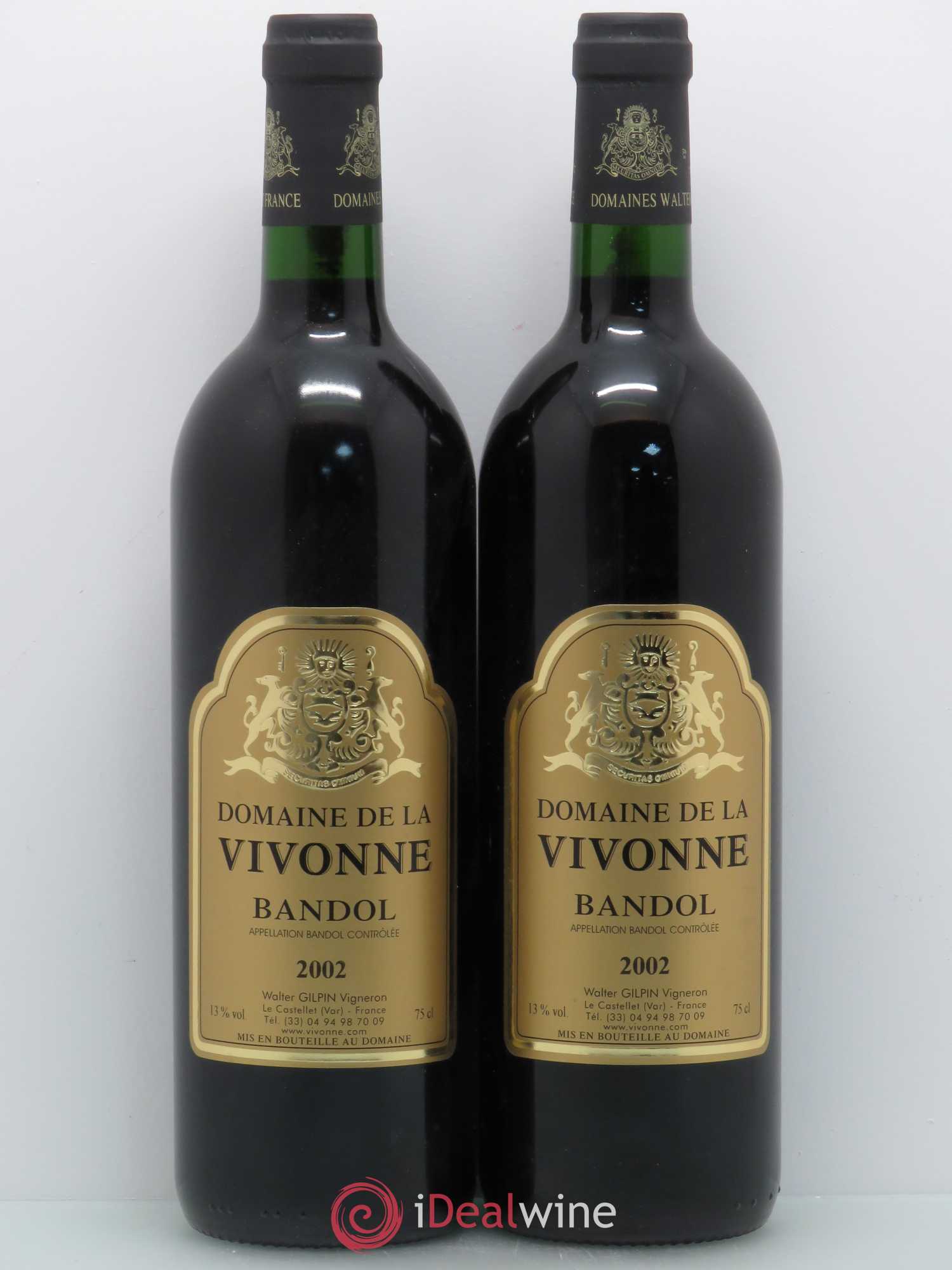 Bandol Domaine De La Vivonne (sans prix de réserve) 2002 - Posten von 2 Flaschen - 0