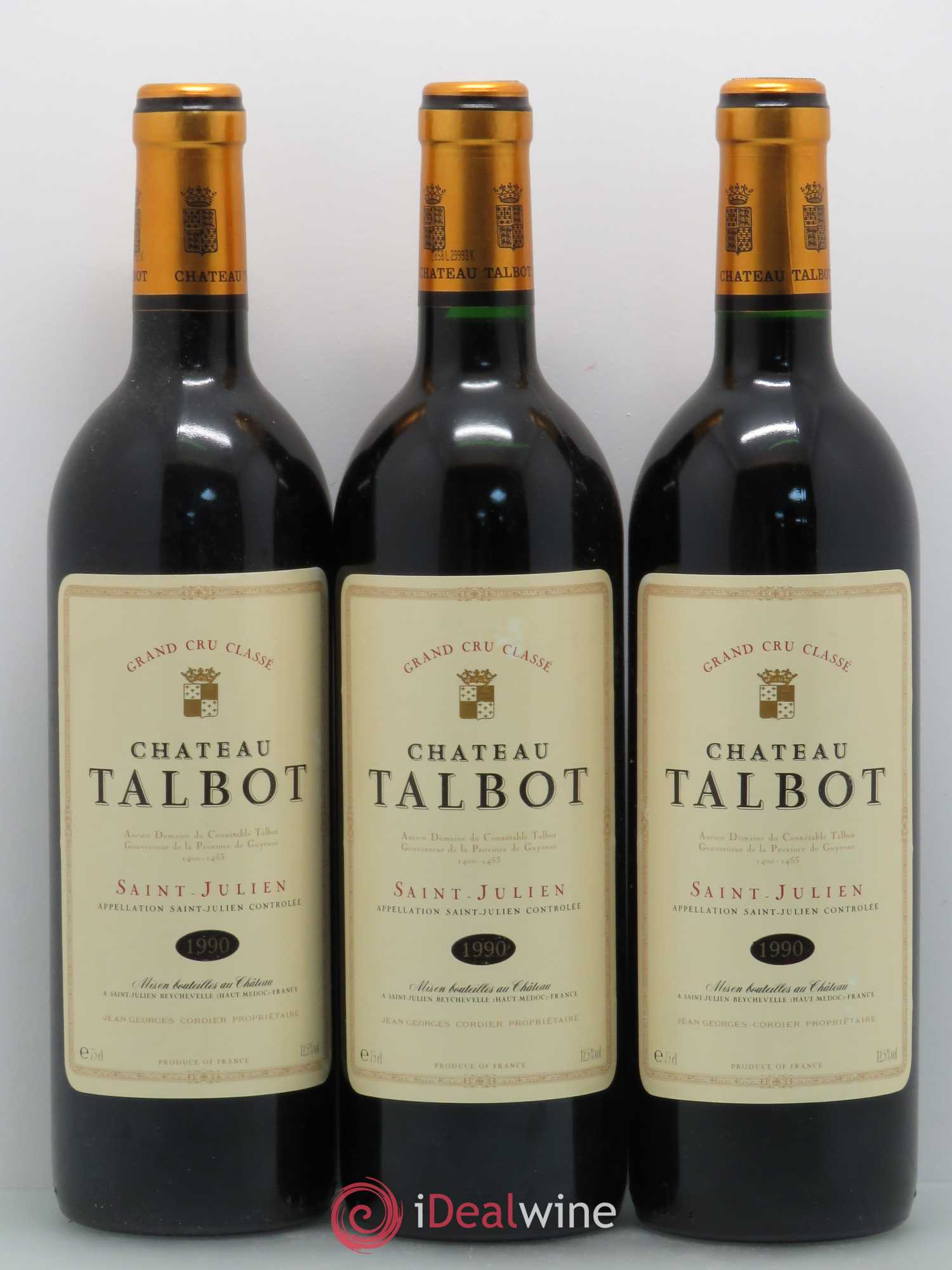 Château Talbot 4ème Grand Cru Classé  (sans prix de réserve) 1990 - Lot de 6 bouteilles - 2