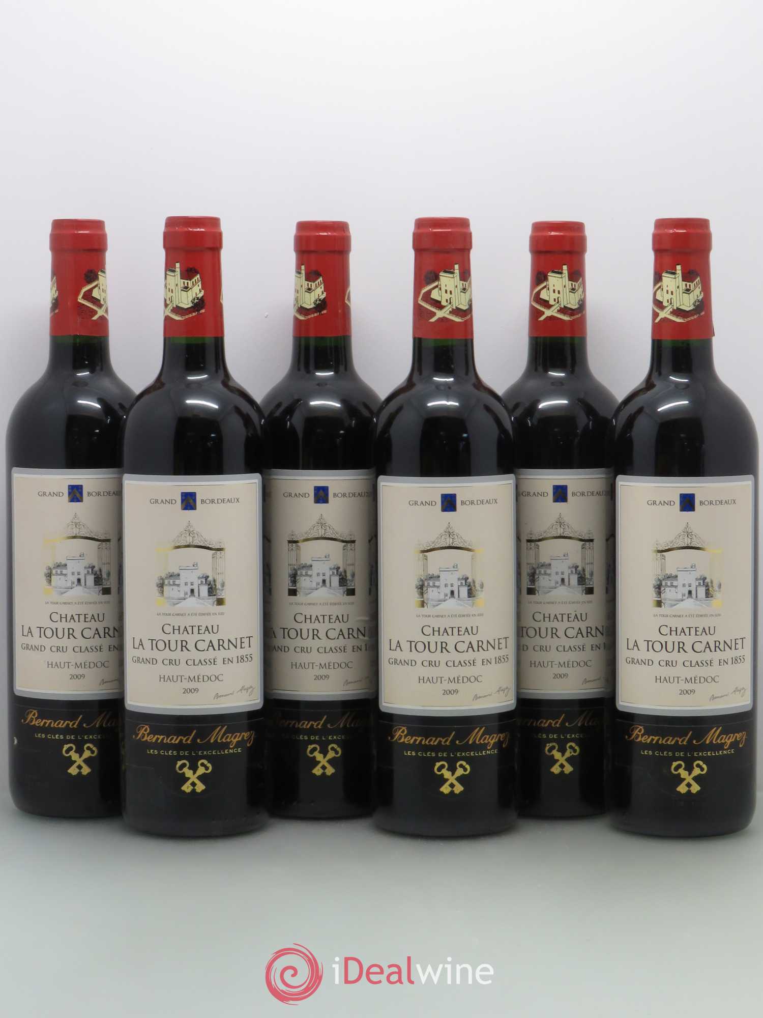 Château la Tour Carnet 4ème Grand Cru Classé (sans prix de réserve) 2009 - Lot de 6 bouteilles - 0