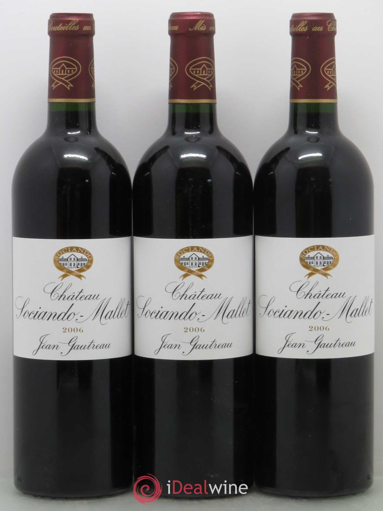 Château Sociando Mallet (sans prix de réserve) 2006 - Lot de 6 bouteilles - 1
